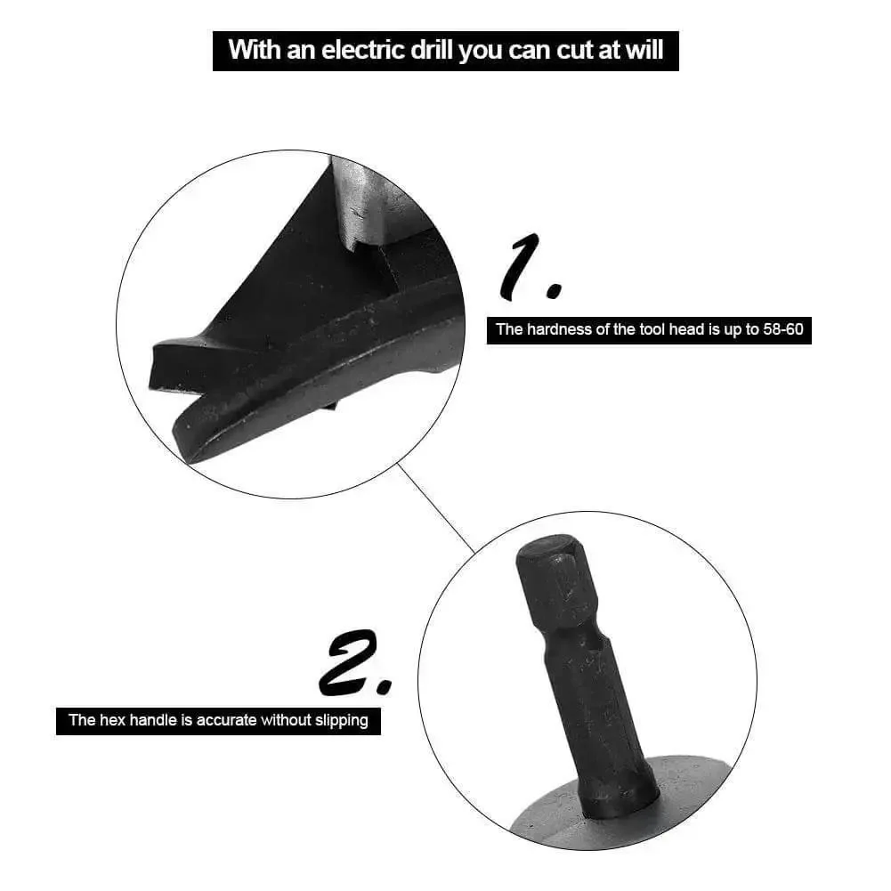Metal Sheet Cutter Head For Electric Drill Universal Cutter Head For Clipping Soft Iron Sheets Burr Free Cut With 7mm Hex Shank Pro Grade Aluminum Alloy Construction Replacement Tool - Image 6
