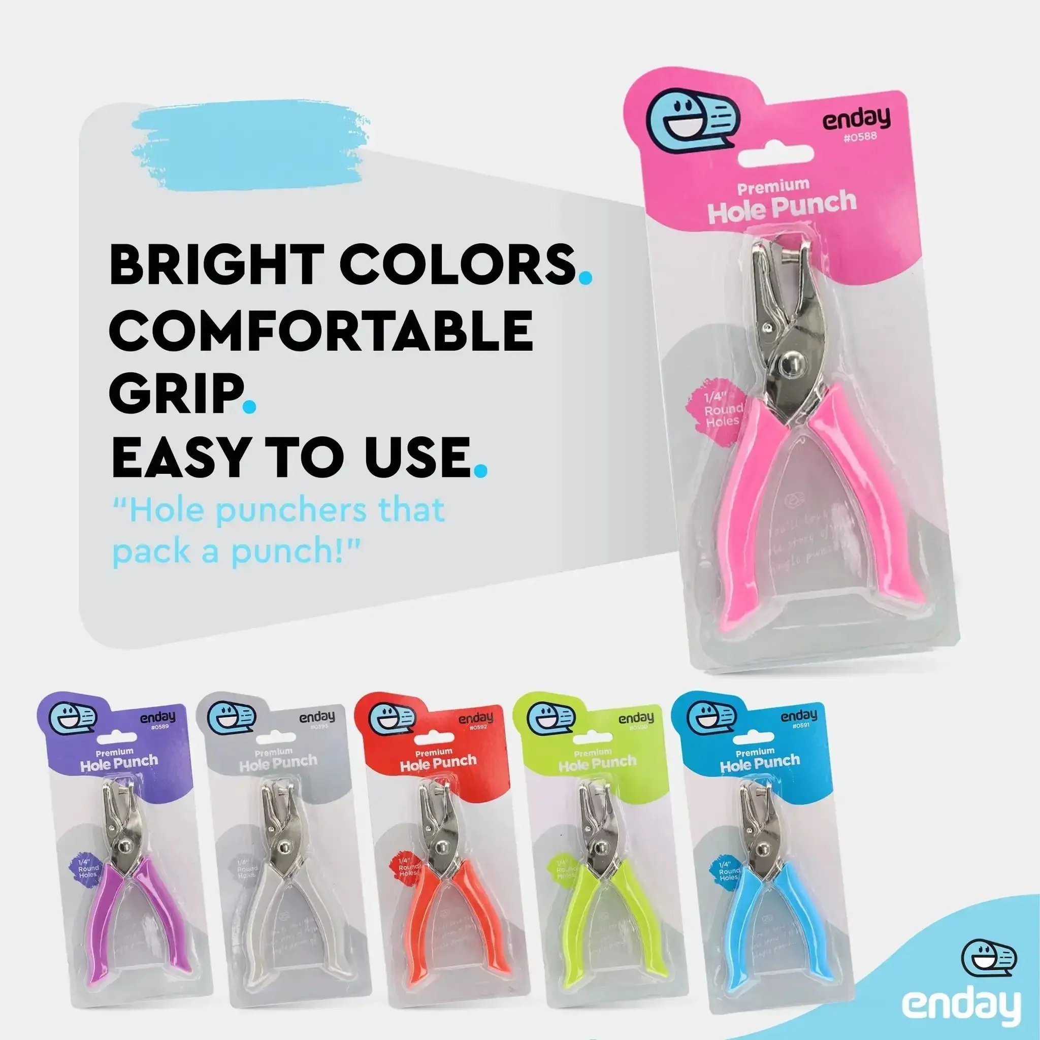 Metal Single Hole Punch For Paper And Crafts With Soft Grip Handles, Pink Quarter Inch Hole Puncher, Super Handy For Scrapbooking Card Making Invitations School And Office Use, Also Available In Green Blue Red Purple Grey - Image 3