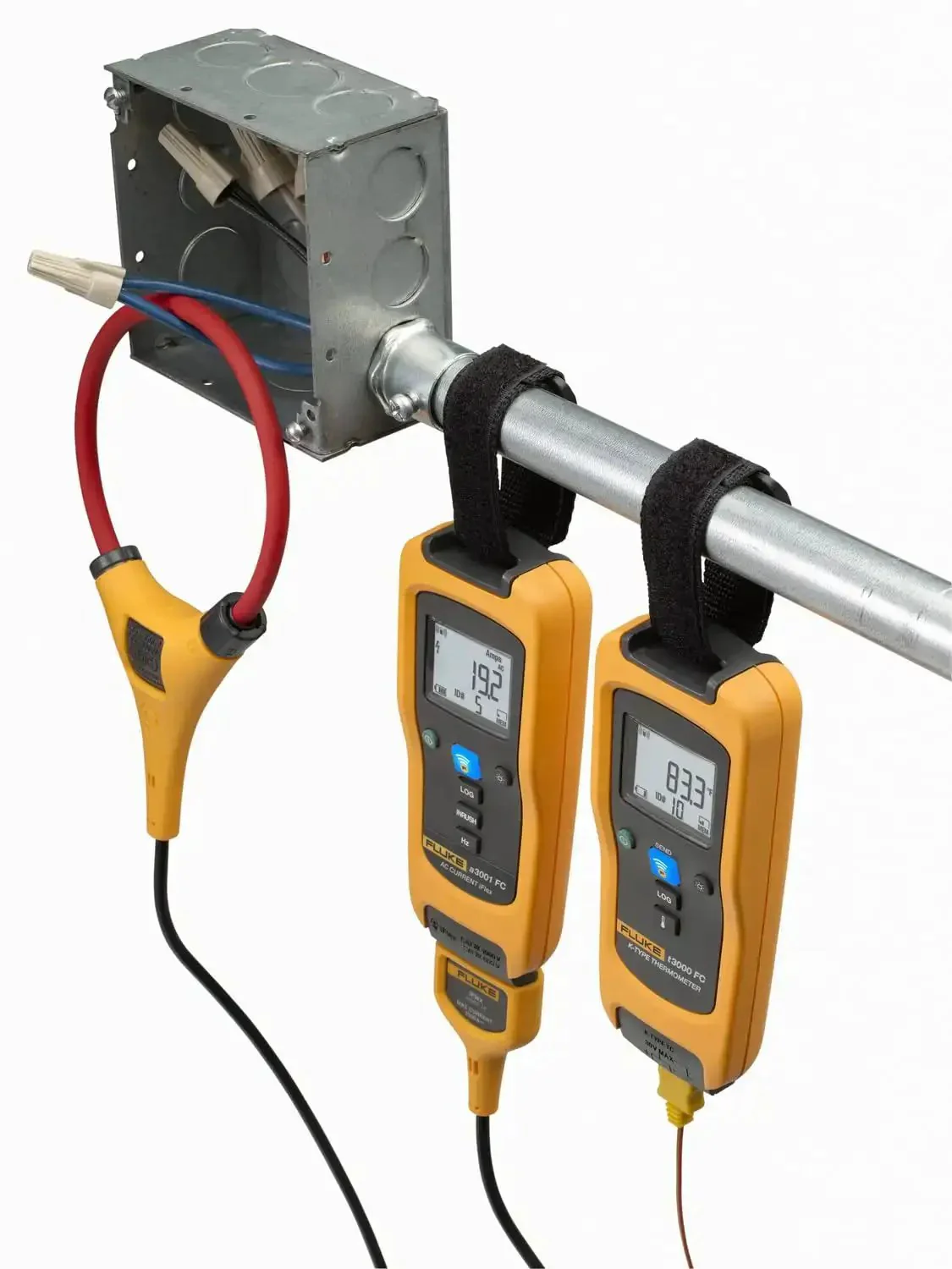 Meter Hanging Kit For Fluke Multimeters Like 50 II 70 III 80 IV And 180 Series Easy Hanger System For Hands Free Use Includes 9 Inch Hook And Loop Strap Universal Hanger Clip Non Magnetic Surface Hook And Durable Mounting Adapter - Image 3