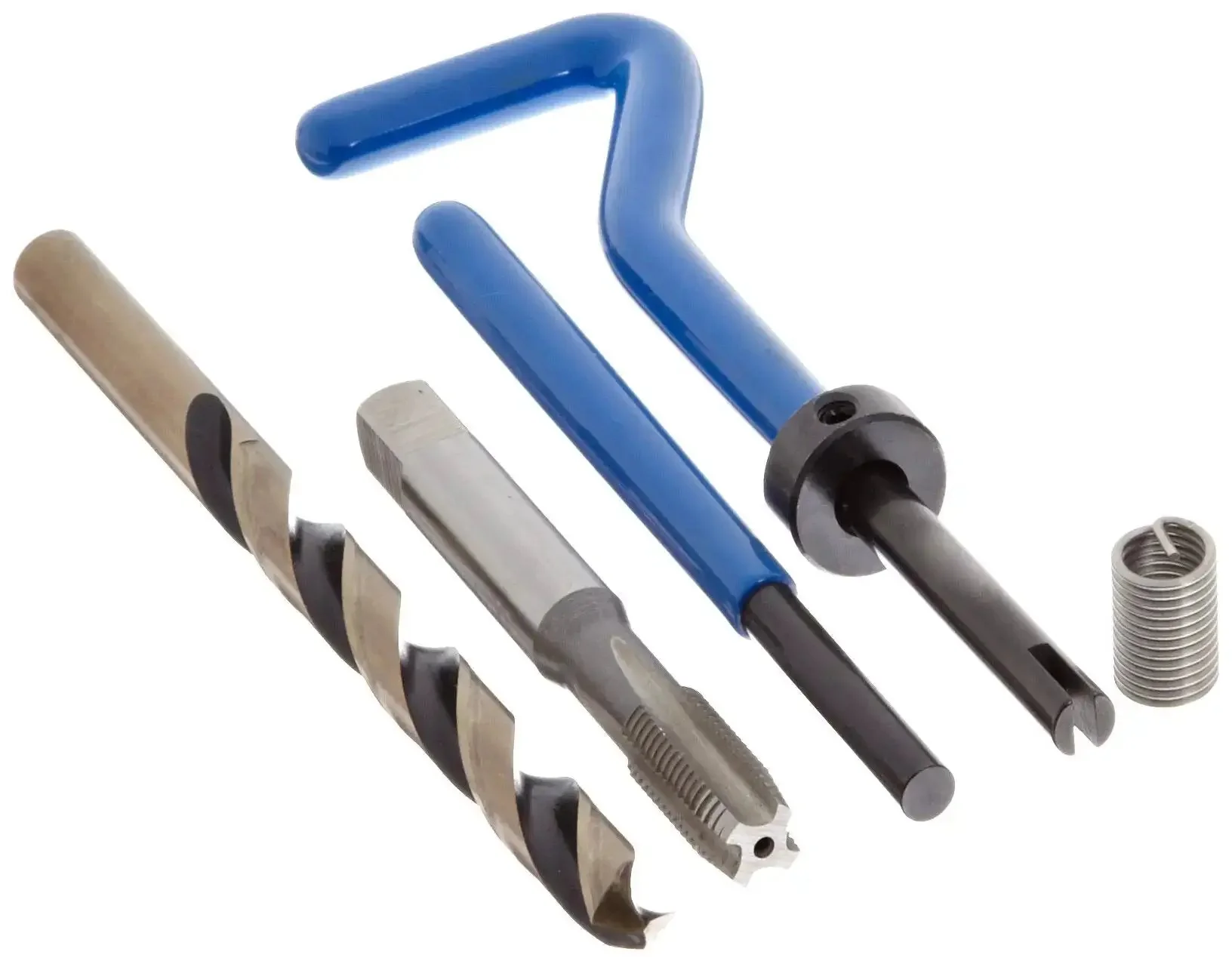 Metric Helical Threaded Insert Kit In 304 Stainless Steel M3 0.5 Thread Size With 3 Mm Installed Length Pack Of 10 Black For Quick Repair Of Damaged Threads And Reinforcing Tapped Holes In Soft Metals Heat Resistant Up To 800 Degrees Fahrenheit