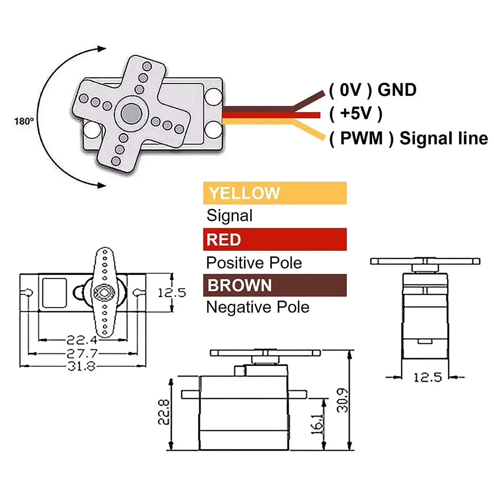 MG90S Micro Servo Pack 8 Pack 180 Degree 9G Geared Servos For RC Planes Boats Cars Helicopters And Small Smart Robots Ultra Smooth Low Noise Movement Ideal For DIY Builds - Image 6