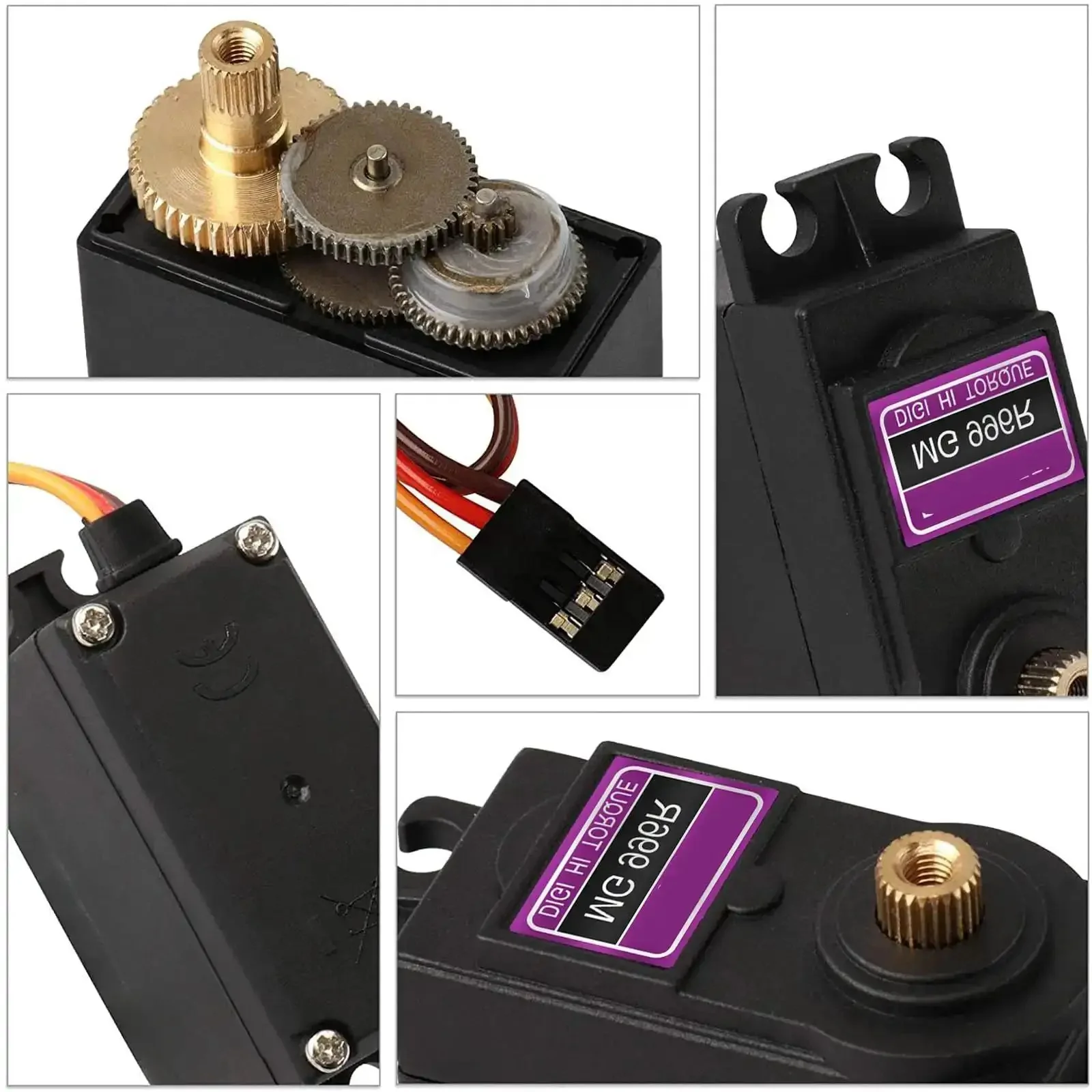 MG996R Servo Motor Upgrade With 55G Metal Gear Torque Digital RC Servo For Futaba JR Compatible With SCX24 MG90S A Beast For Helicopter RC Car Boat And Robot Builds - Image 2