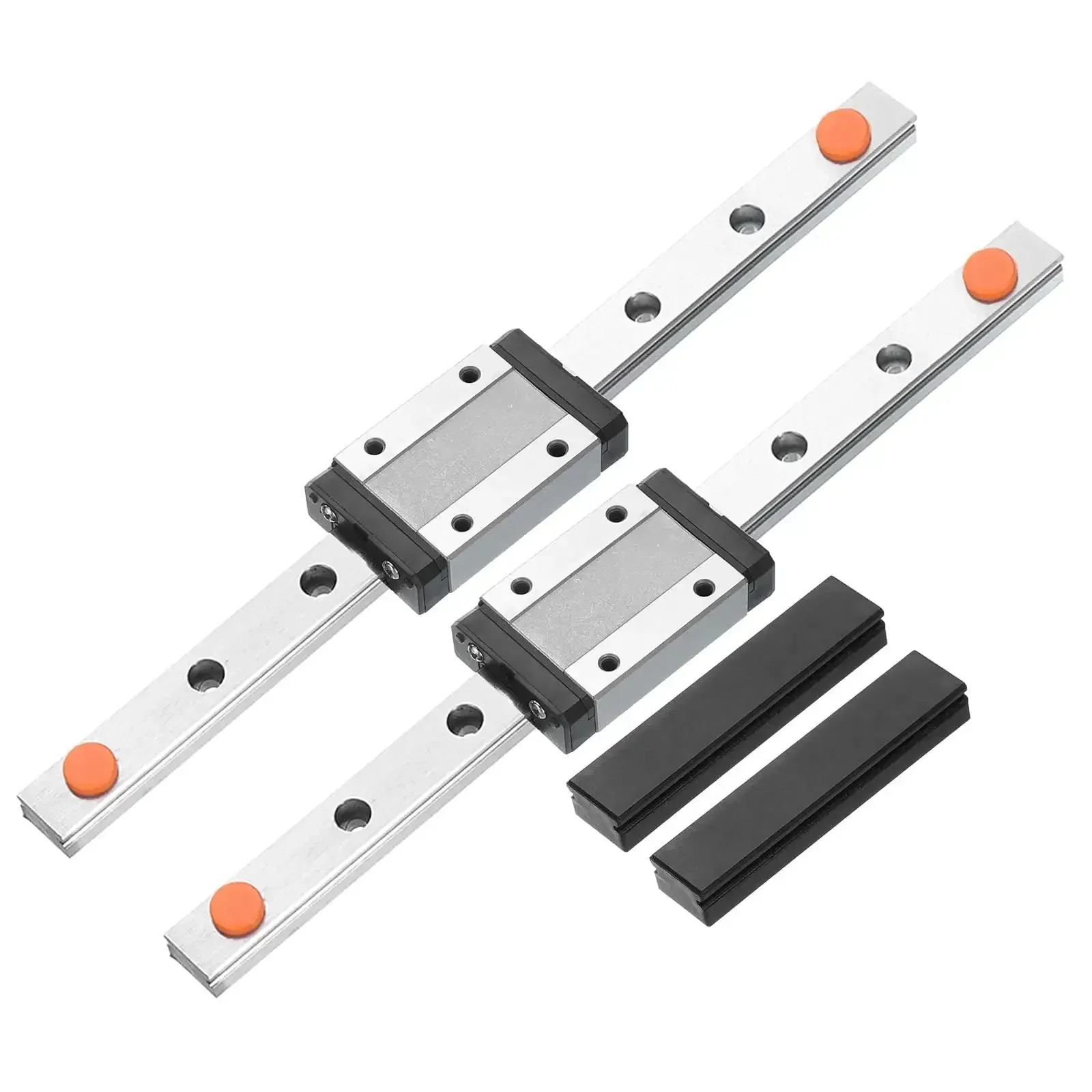 MGN12 200mm Linear Guide Rail Set With Two MGN12H Carriages And Two Plastic Mini Guides For DIY 3D Printers And CNC Machines Built Tough For Smooth Fast Motion
