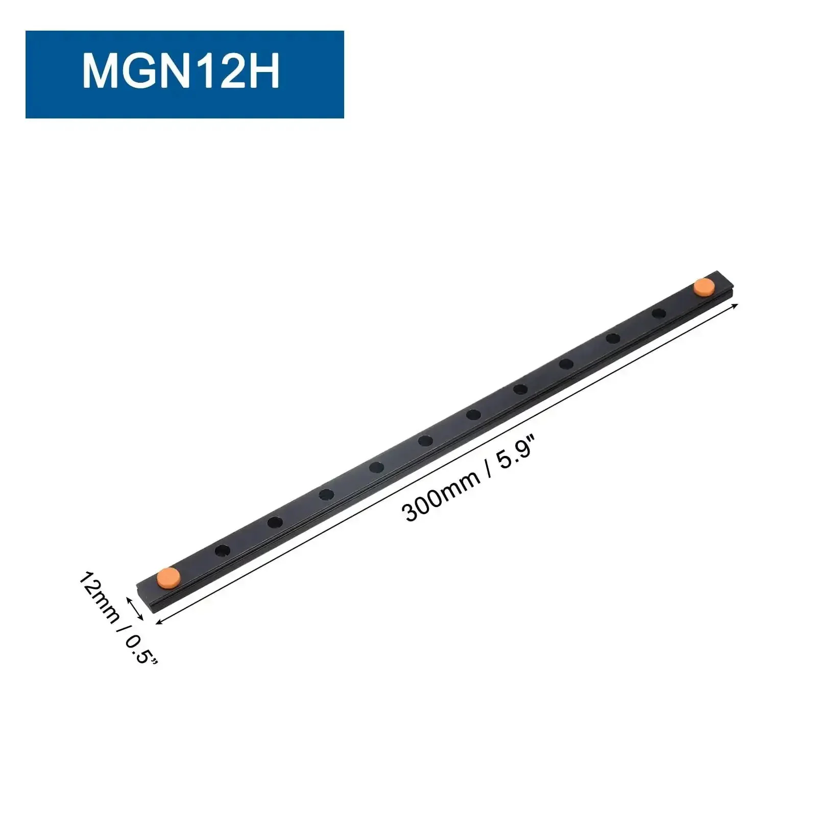 MGN12 300mm Bearing Steel Linear Guide Rail For DIY 3D Printers And CNC Machines, Smooth Sliding Rails With MGN12H Carriage Block, Durable Steel Rail And Plastic Carriage For Precise Motion - Image 7