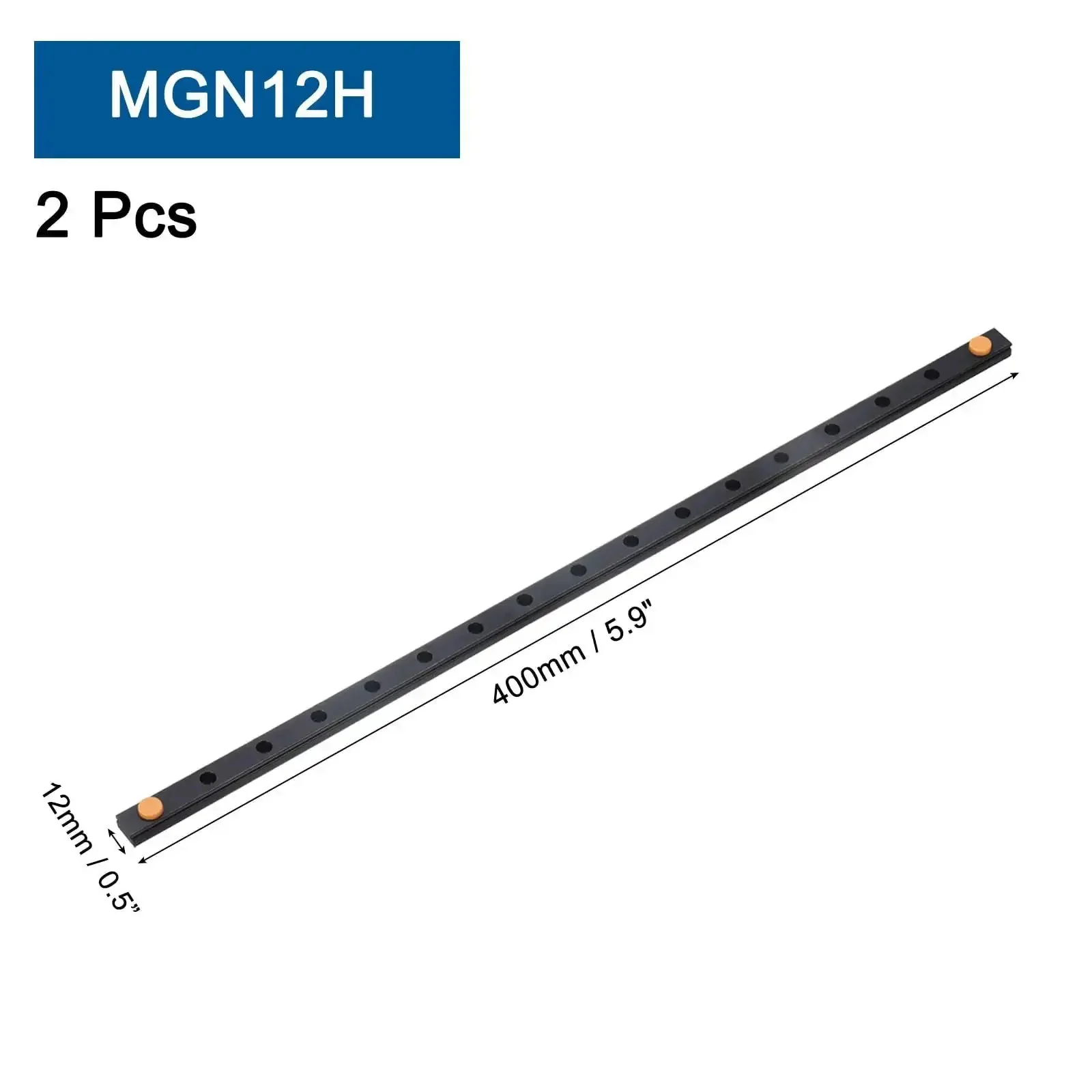 MGN12 400mm Linear Guide Rail Kit Two Pack With MGN12H Carriage Blocks For DIY 3D Printers And CNC Machines Bearing Steel Rails With Durable Plastic Carriage Smooth Precise Sliding Motion Built For Builders - Image 7