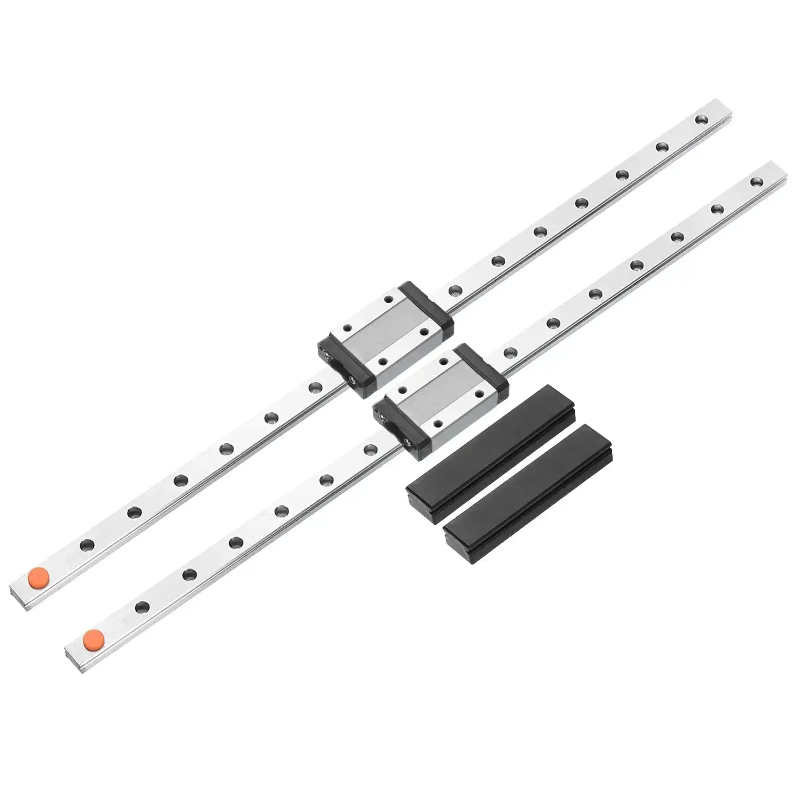 MGN12 400mm Linear Guide Rail Kit With 2 MGN12H Carriage Blocks And 2 Mini Guides For DIY 3D Printers And CNC Machines Rock Solid Bearing Steel Black Finish