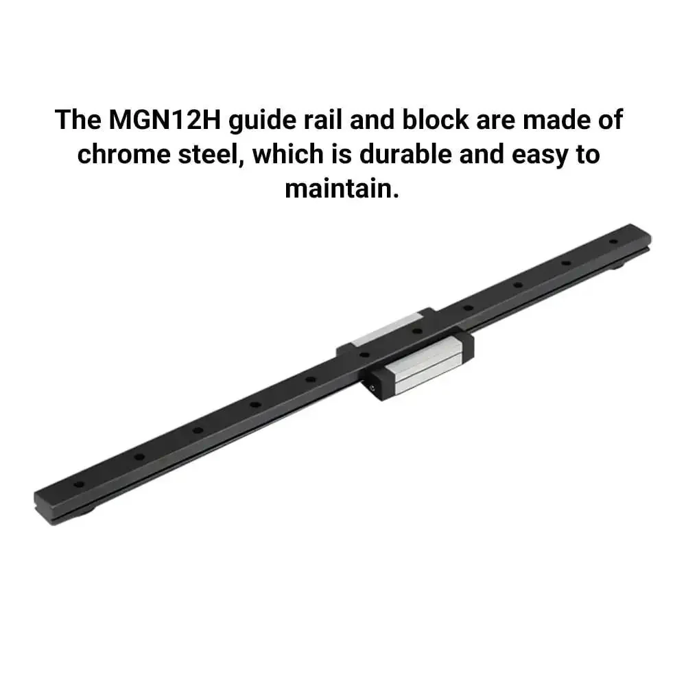 MGN12 400mm Linear Rail Guide With MGN12H Black Stainless Steel Carriage Block For Ender 3 CoreXY DIY 3D Printers Upgrades And CNC Machines Type H 400 mm High Precision Smooth Operation - Image 6
