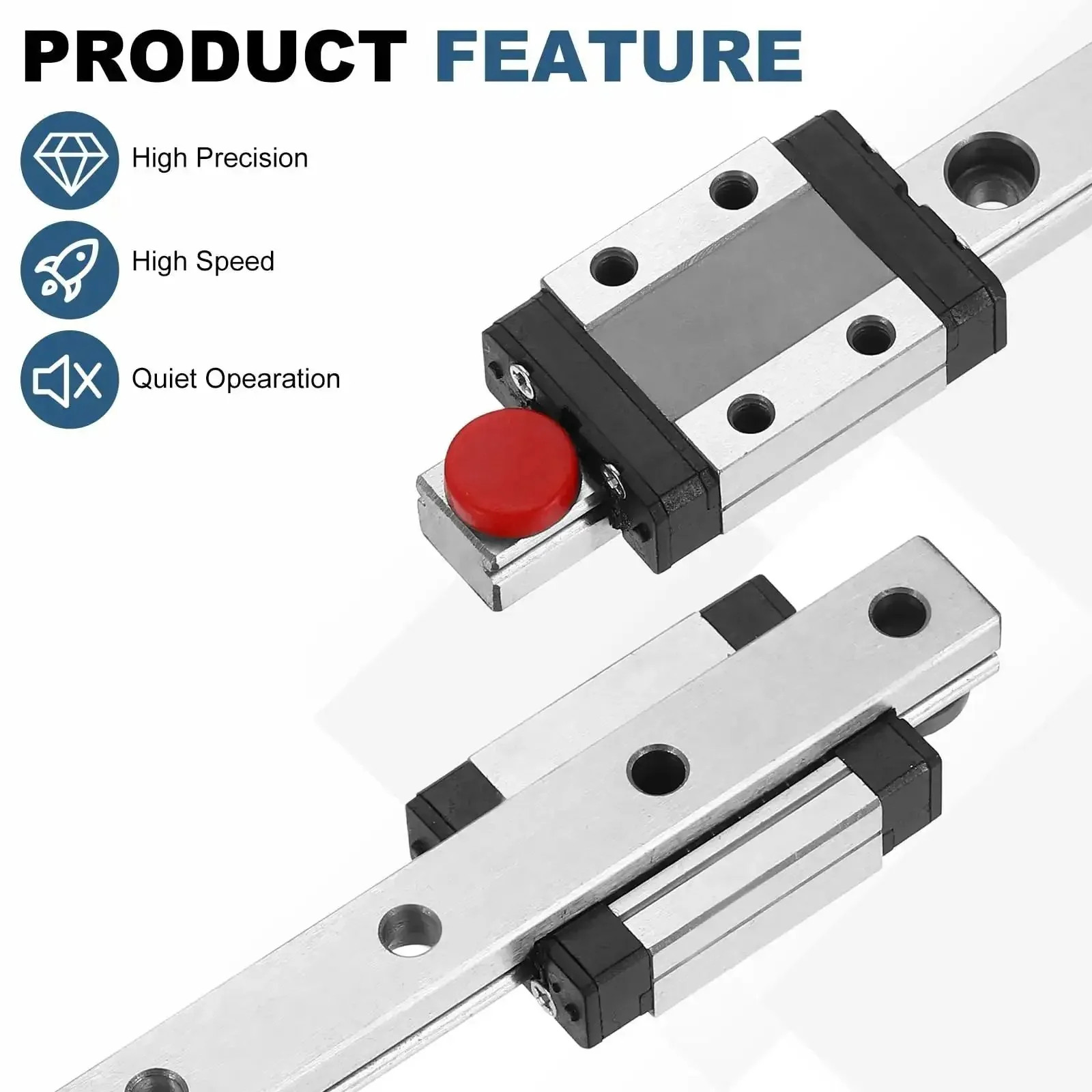 MGN12 50mm Linear Sliding Rail Guide With MGN12C Carriage Block And Mini Guide Built For CNC Machines And 3D Printers Mini Engraving Setup High Precision Linear Motion Kit - Image 5