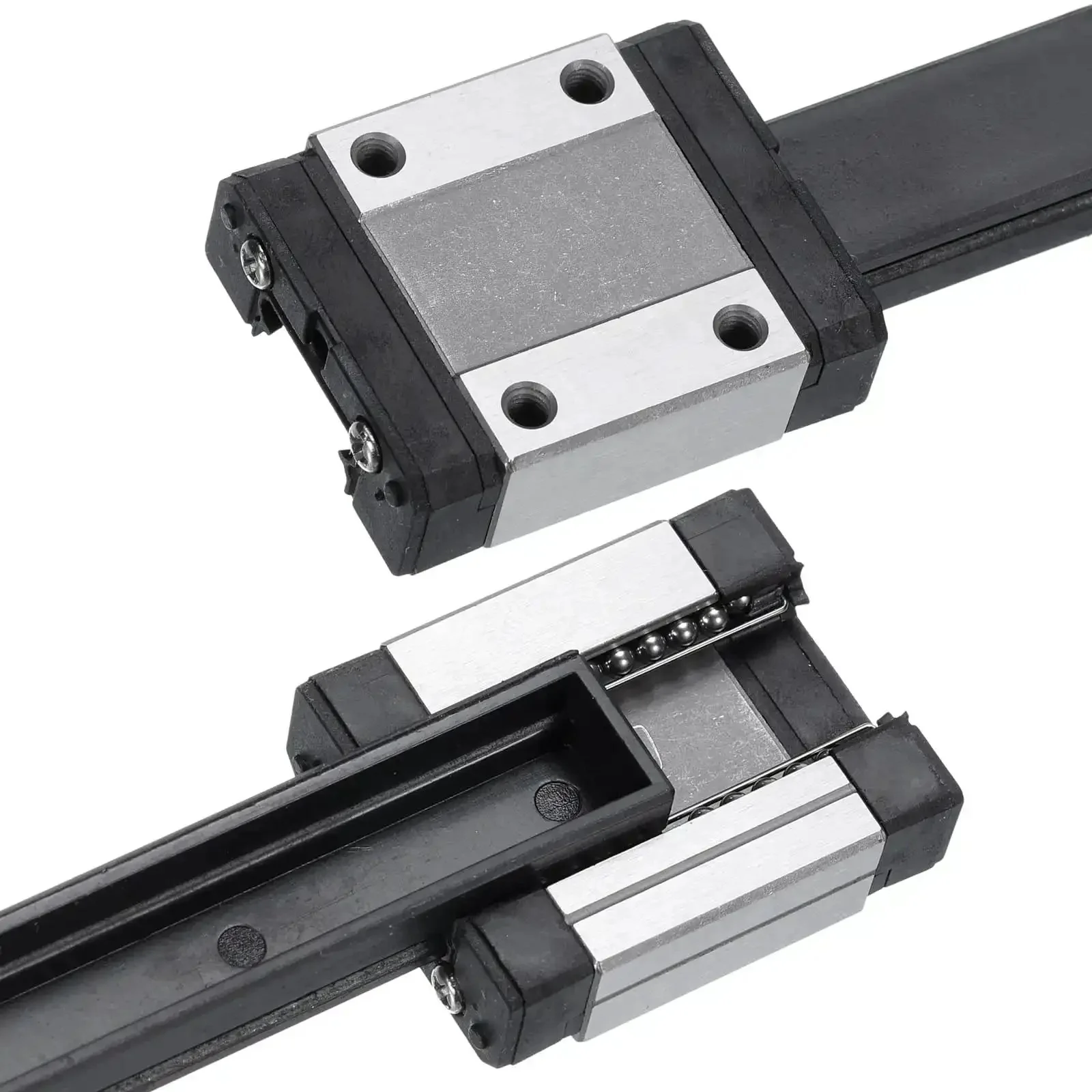 MGN12C Bearing Steel Carriage Block With Plastic Anti Fall Strip For 12mm Linear Motion Slide Rail Guide Built Tough For 3D Printers And CNC Machines Silver Tone - Image 5