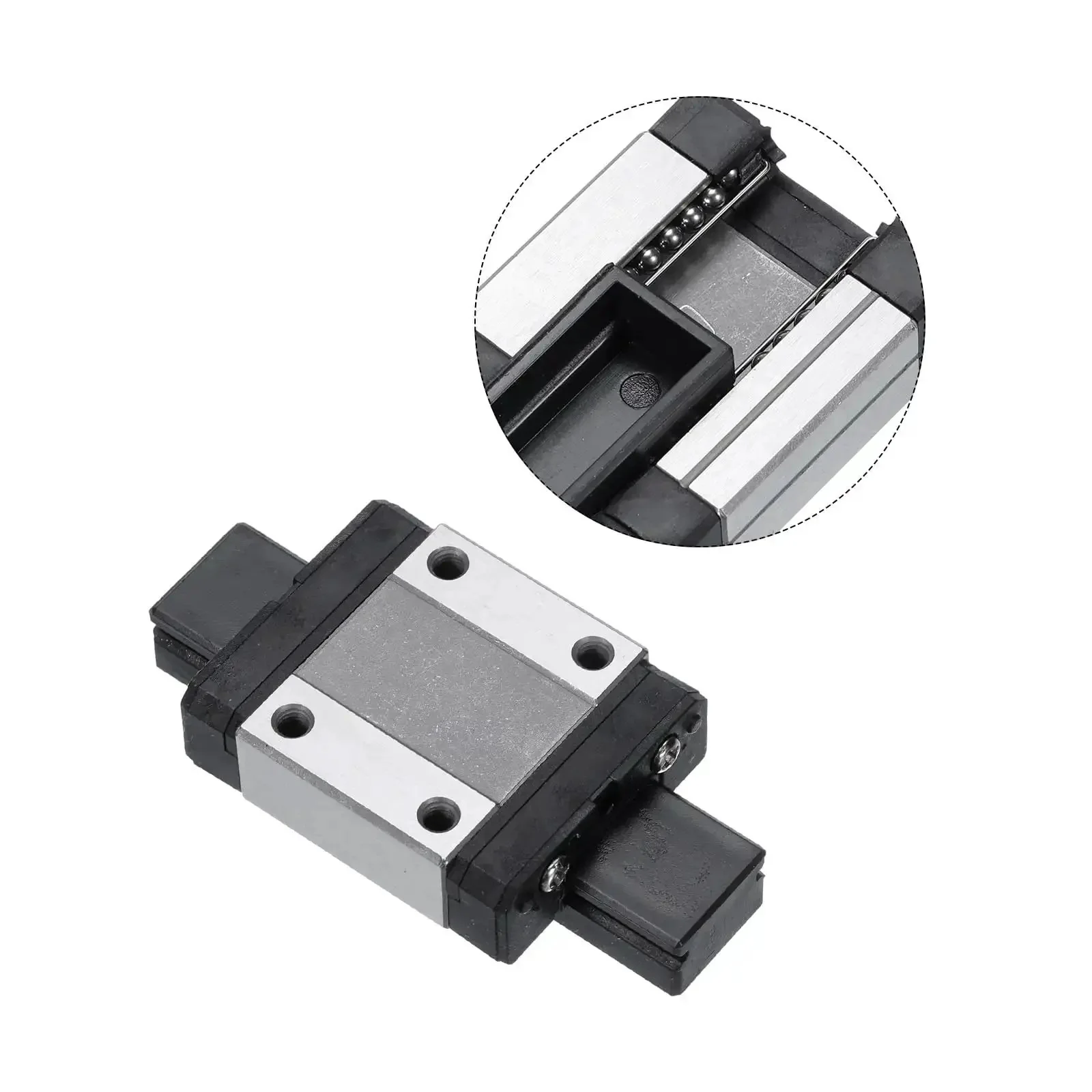 MGN12C Bearing Steel Carriage Block With Plastic Anti Fall Strip For 12mm Linear Motion Slide Rail Guide Built Tough For 3D Printers And CNC Machines Silver Tone - Image 6
