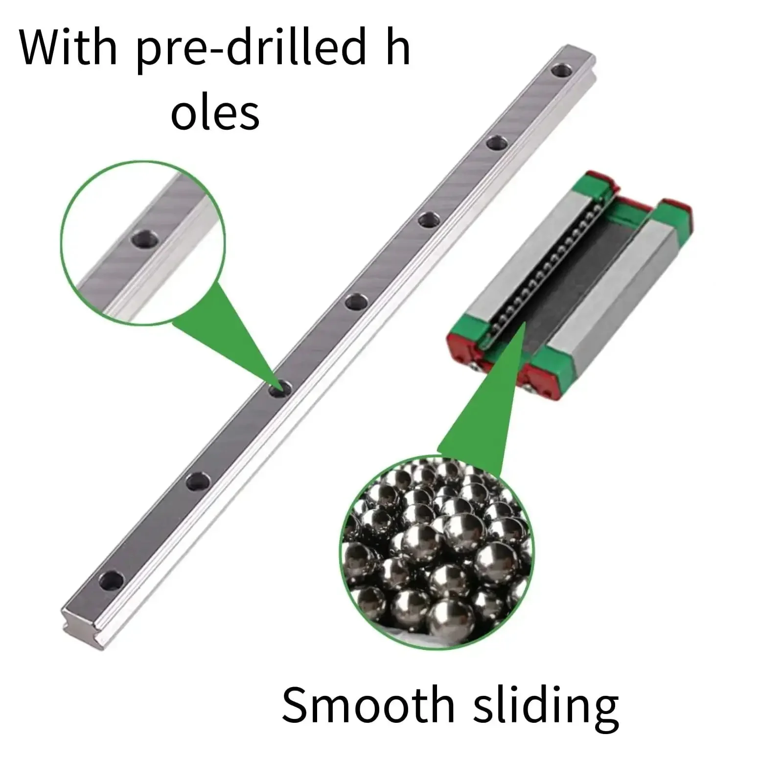 MGN12H 250mm Linear Rail Guide Kit With 2 Carriage Blocks For DIY 3D Printer And CNC Machine Beefed Up Linear Motion Rails For Precise Movement And Smooth Operation Ideal For DIY Routers Lathes Printers - Image 3