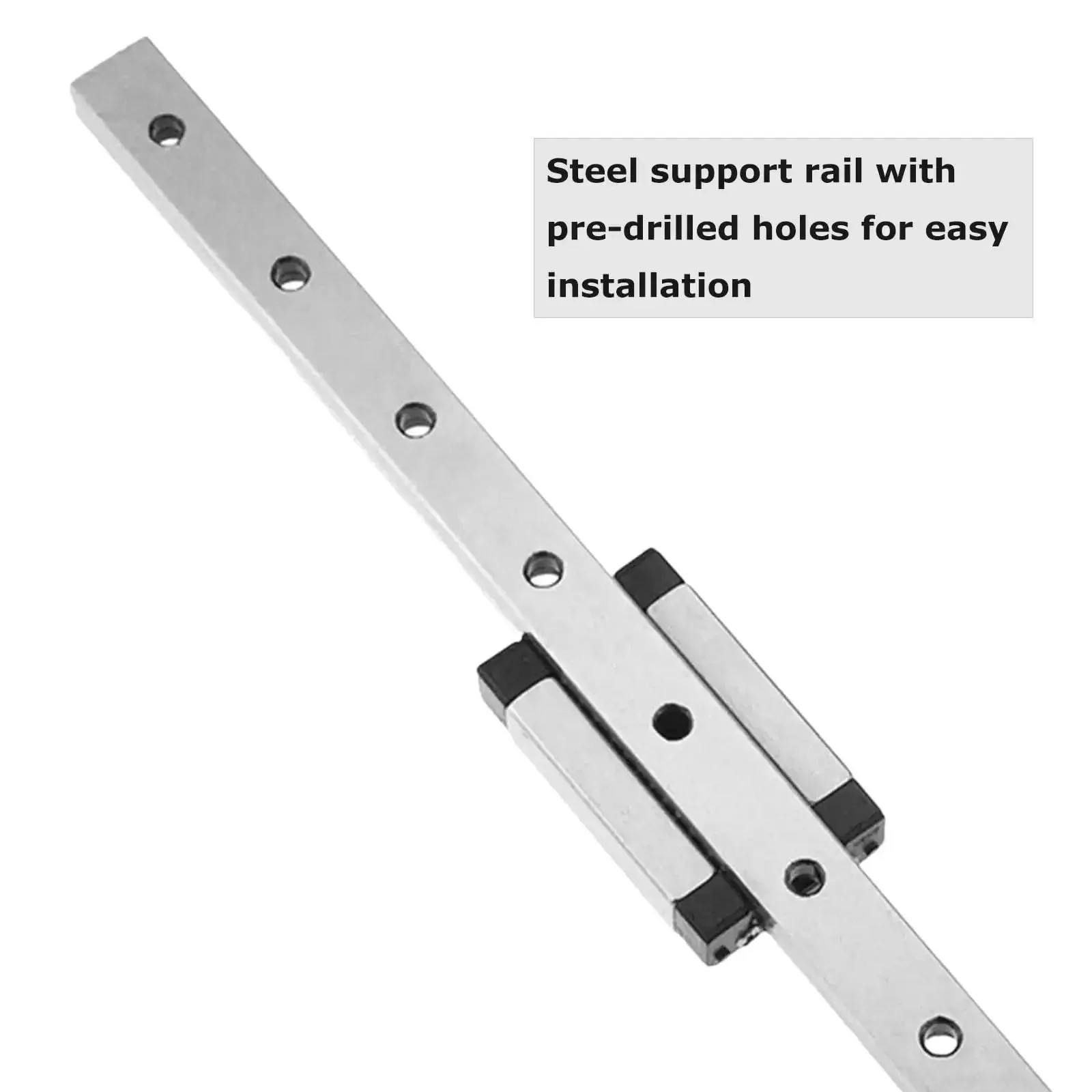 MGN12H 300mm Linear Rail Guide With Sliding Block For CNC Machines And 3D Printers, High Rigidity Bearing Steel Rails, Smooth Low Noise Motion, Easy Installation And Precise Alignment - Image 2