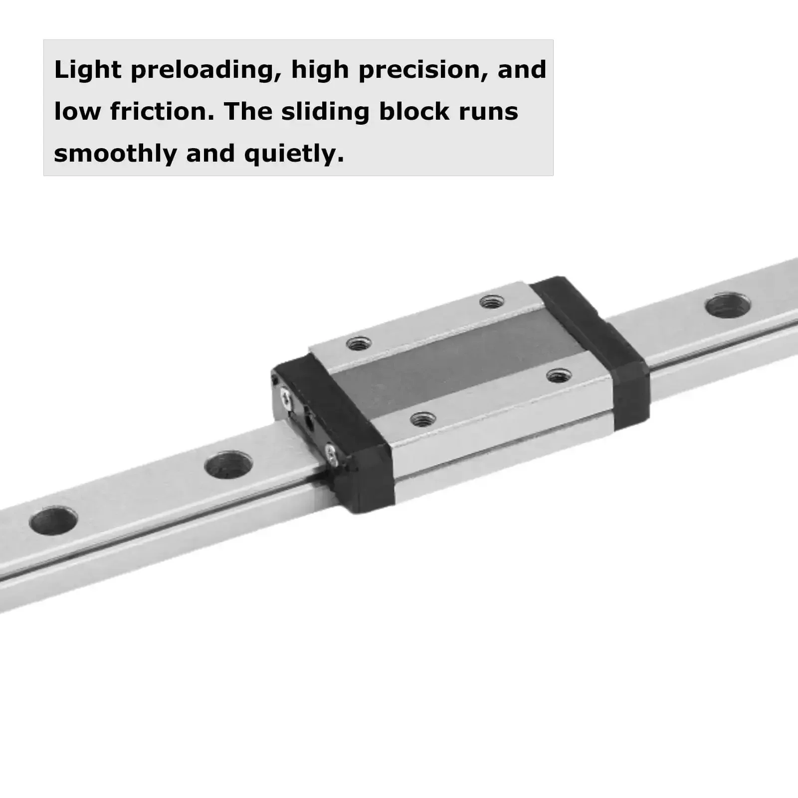 MGN12H 300mm Linear Rail Guide With Sliding Block For CNC Machines And 3D Printers, High Rigidity Bearing Steel Rails, Smooth Low Noise Motion, Easy Installation And Precise Alignment - Image 6