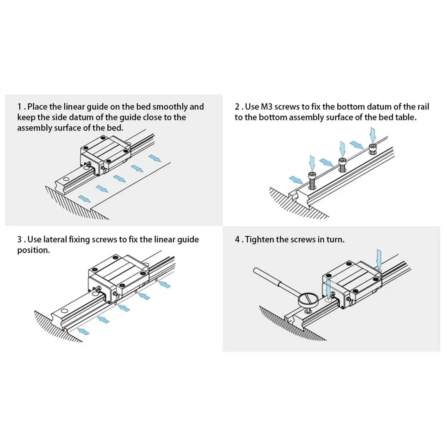 MGN12H 300mm Linear Slide Rail For 3D Printers And CNC Machines, Heavy Duty Bearing Steel, High Precision, Smooth And Low Noise, Pre Oiled And Indivi dually Packaged For Easy Install - Image 3
