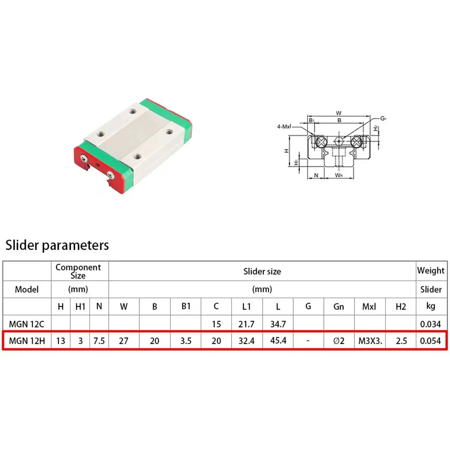 MGN12H 300mm Linear Slide Rail For 3D Printers And CNC Machines, Heavy Duty Bearing Steel, High Precision, Smooth And Low Noise, Pre Oiled And Indivi dually Packaged For Easy Install - Image 5
