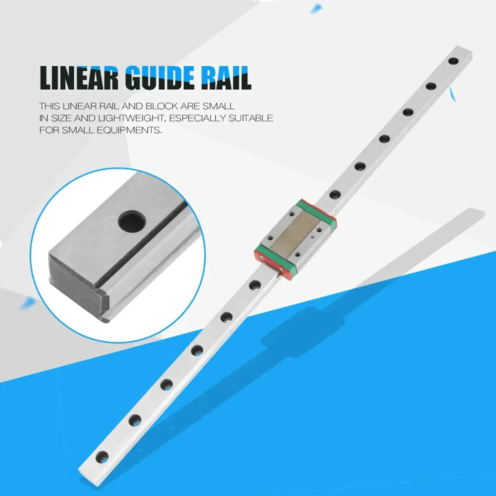 MGN12H 350mm Linear Guide Rail With Block For CNC Machines And 3D Printers Bearing Steel 12mm Width Precision Linear Motion System Built Tough For Smooth Micron Grade Movement - Image 3