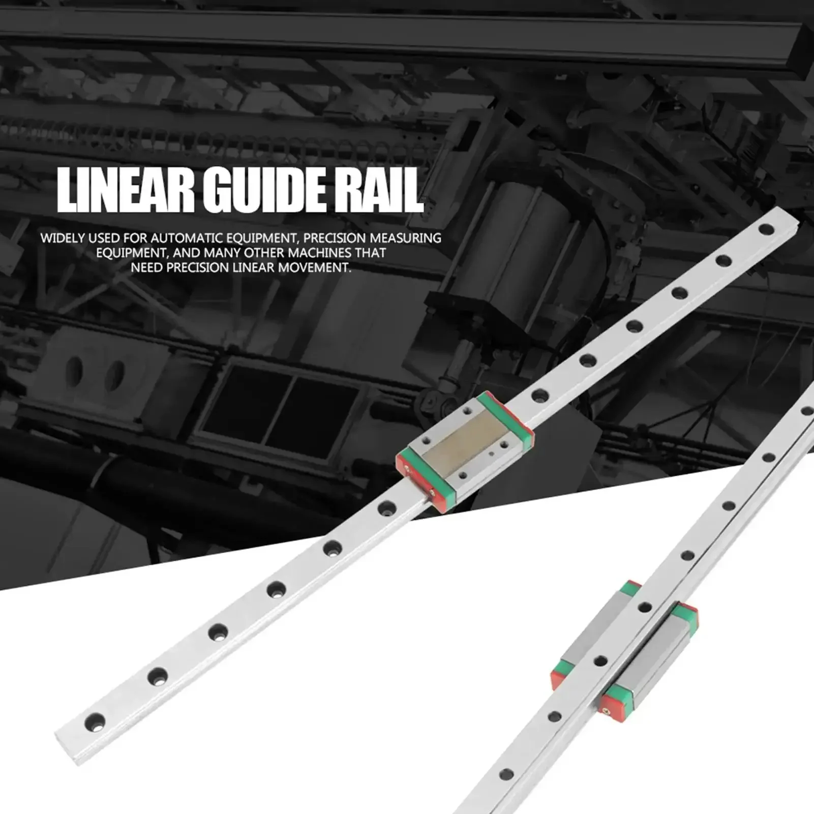 MGN12H 350mm Linear Guide Rail With Block For CNC Machines And 3D Printers Bearing Steel 12mm Width Precision Linear Motion System Built Tough For Smooth Micron Grade Movement - Image 4