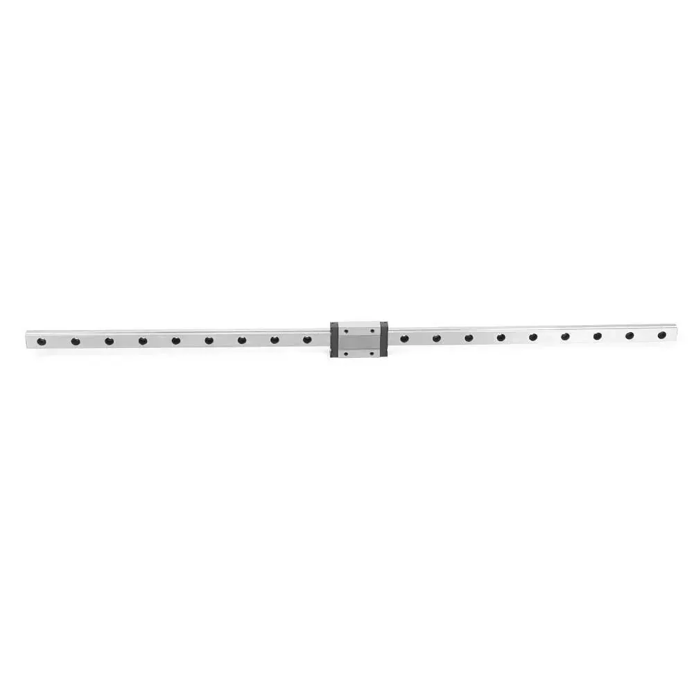 Black Miniature Linear Rail Guide With Slide Block 12mm Wide 500mm Length Built For High Rigidity 4 Point Contact And Smooth Precision Motion In Automation CNC Robotics And Precision Equipment