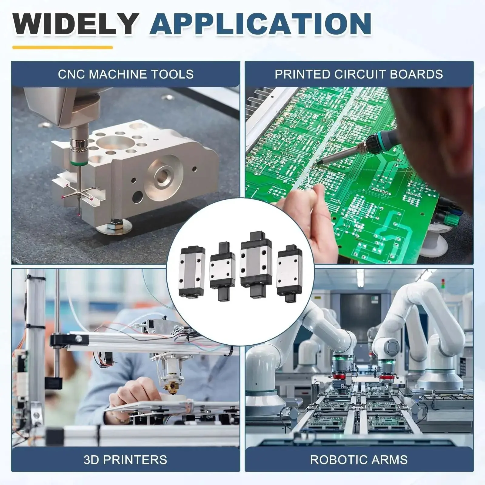 MGN9H Linear Bearing Carriage Block With Mini Guide And Wrench For 9mm Linear Motion Rails Ultra Smooth Sliding Ready For 3D Printers And CNC Machines No Play Easy Mount - Image 2