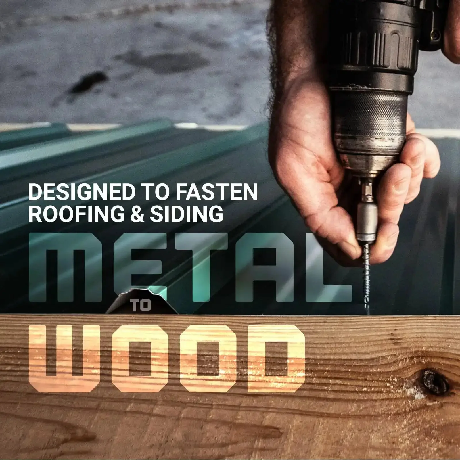 Micro Bit ZXL WoodBinder Self Drilling Screws For Metal To Wood Size Ten By One And One Half Inch Galvanized With EPDM Washer 250 Count Made For Metal Roofing And Siding Panels - Image 9