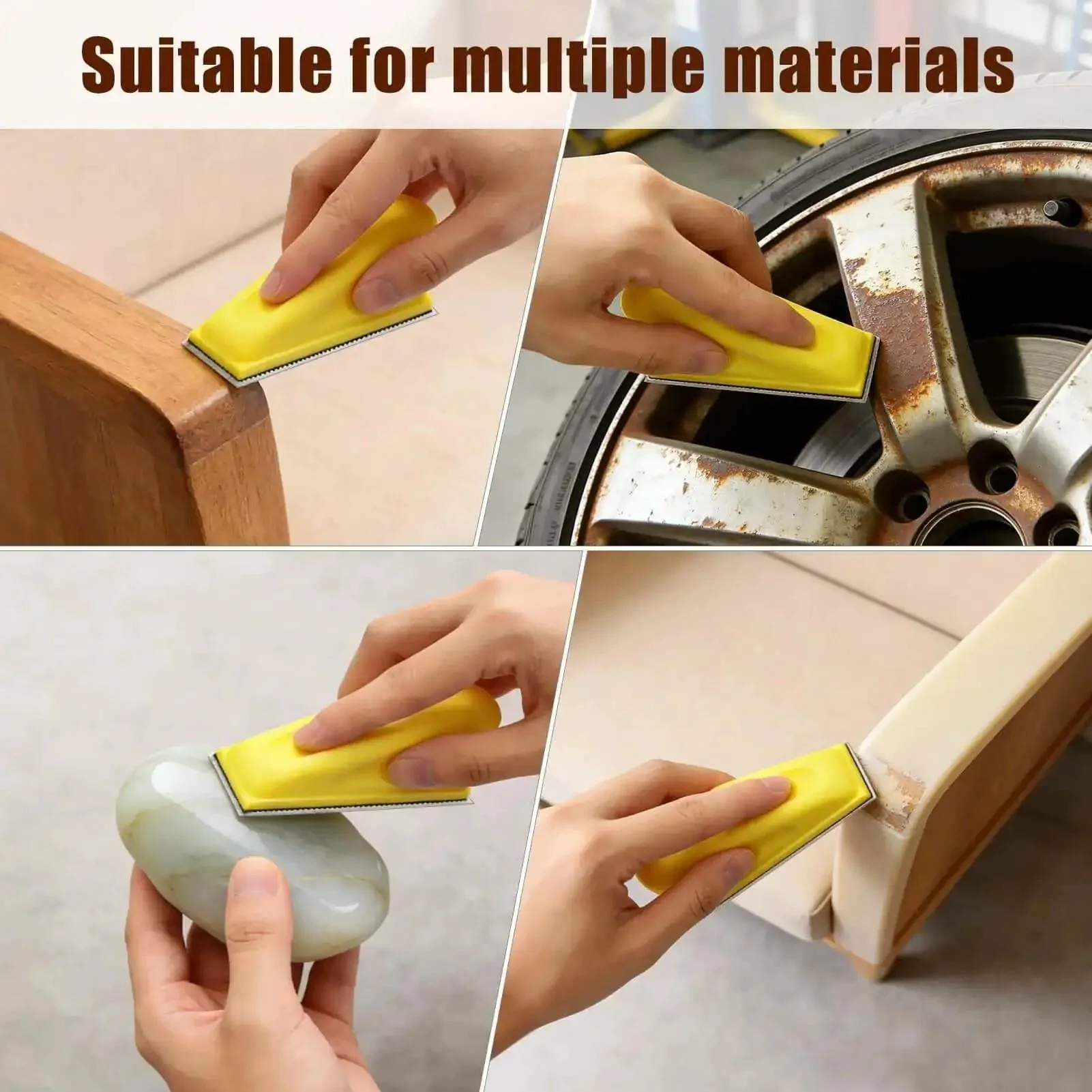 Micro Detail Sander Kit With 60 Assorted Sandpapers 60/80/120/180/240/320 Grit, 3.5 x 1 Inch Hand Sander For Small Woodworking And Craft Projects, Wood Metal Polishing, Tight Corners And Narrow Gaps - Image 5