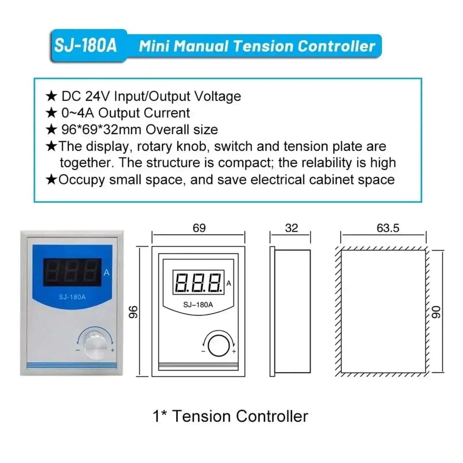 Micro Magnetic Powder Brake Tension Controller Kit With Powder Clutch And Particle Brake Adjustable Synergy For Packer Textile Bag Machines 0.05 To 1 Kg Capacity Easy Maintenance And Stable Performance - Image 6
