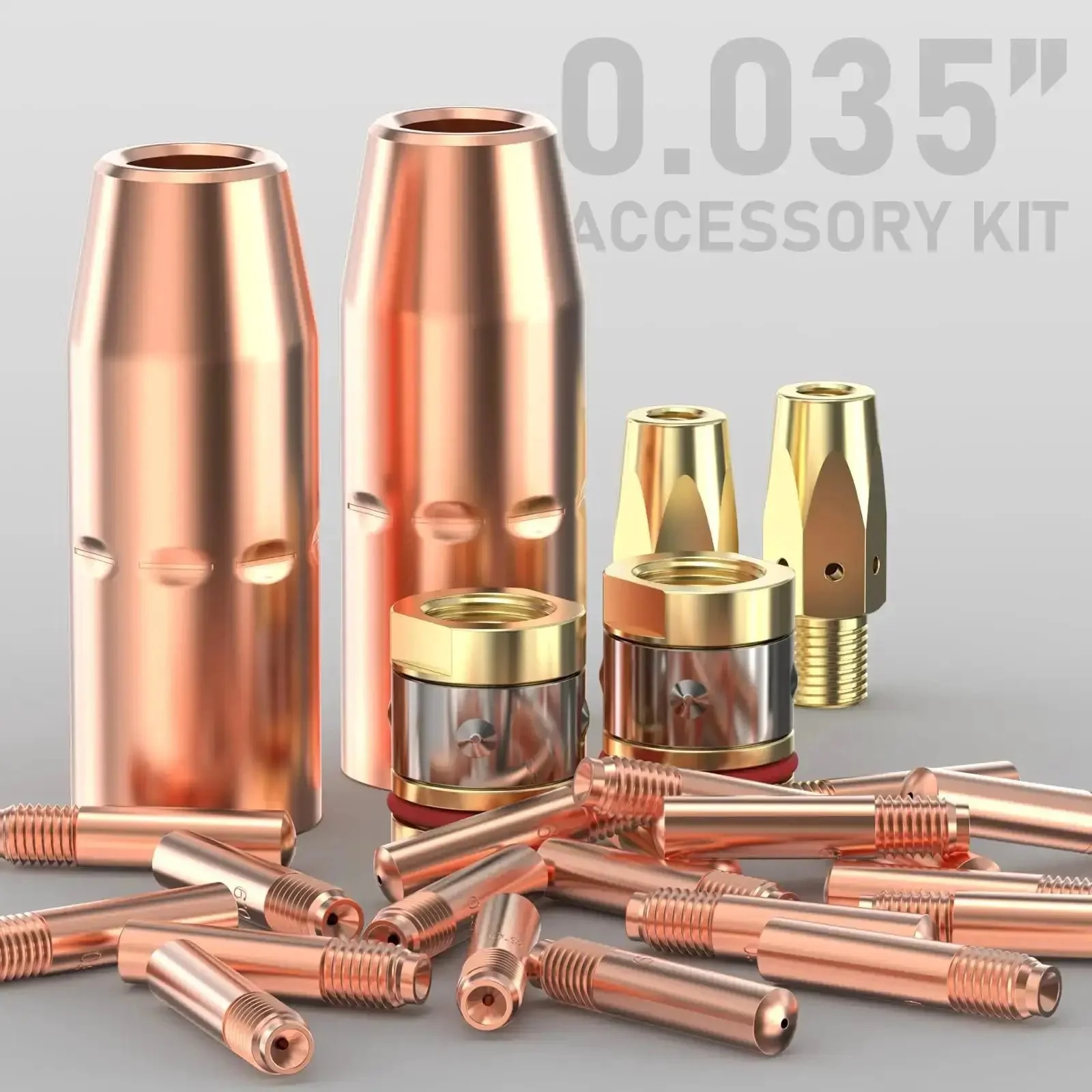 Mig Welding Gun Accessory Kit For Miller Millermatic M25 M40 And Hobart Torch 0.035 Inch Tips Nozzles Diffuser Includes 2 Gas Nozzles 169726 20 Contact Tips 0.035 Inch 2 Tip Adapters 169-728 And 2 Nozzle Adapters 169-7 - Image 3