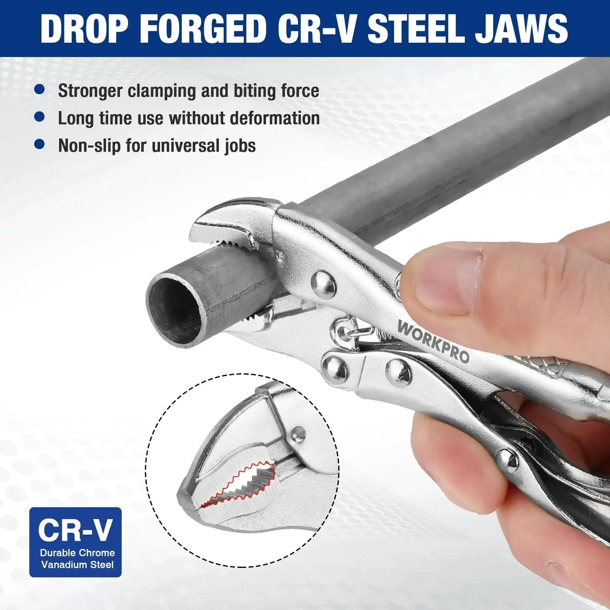 Mini 4 Inch Curved Jaw Locking Pliers With Wire Cutter Chrome Vanadium Steel Vise Grips For Clamping Twisting And Welding Jobs Heavy Duty Adjustable Locking Pliers Set - Image 7
