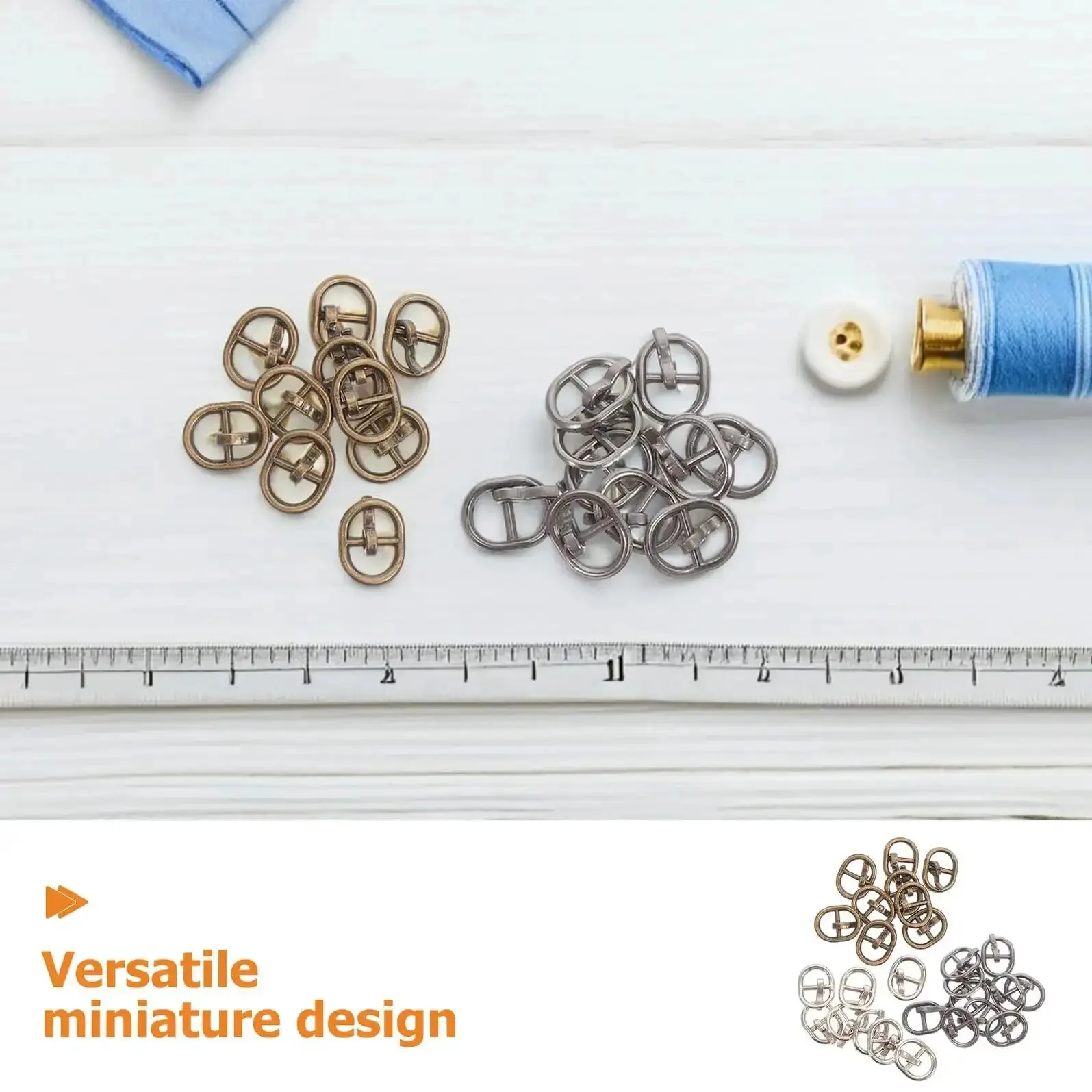Mini Alloy Belt Buckles Set 150Pcs Tiny 5.5mm Doll Belt Fasteners Silver Black Bronze For Doll Clothes Shoes And Sewing Accessories Diy Craft Buckles For Creative Crafters - Image 2