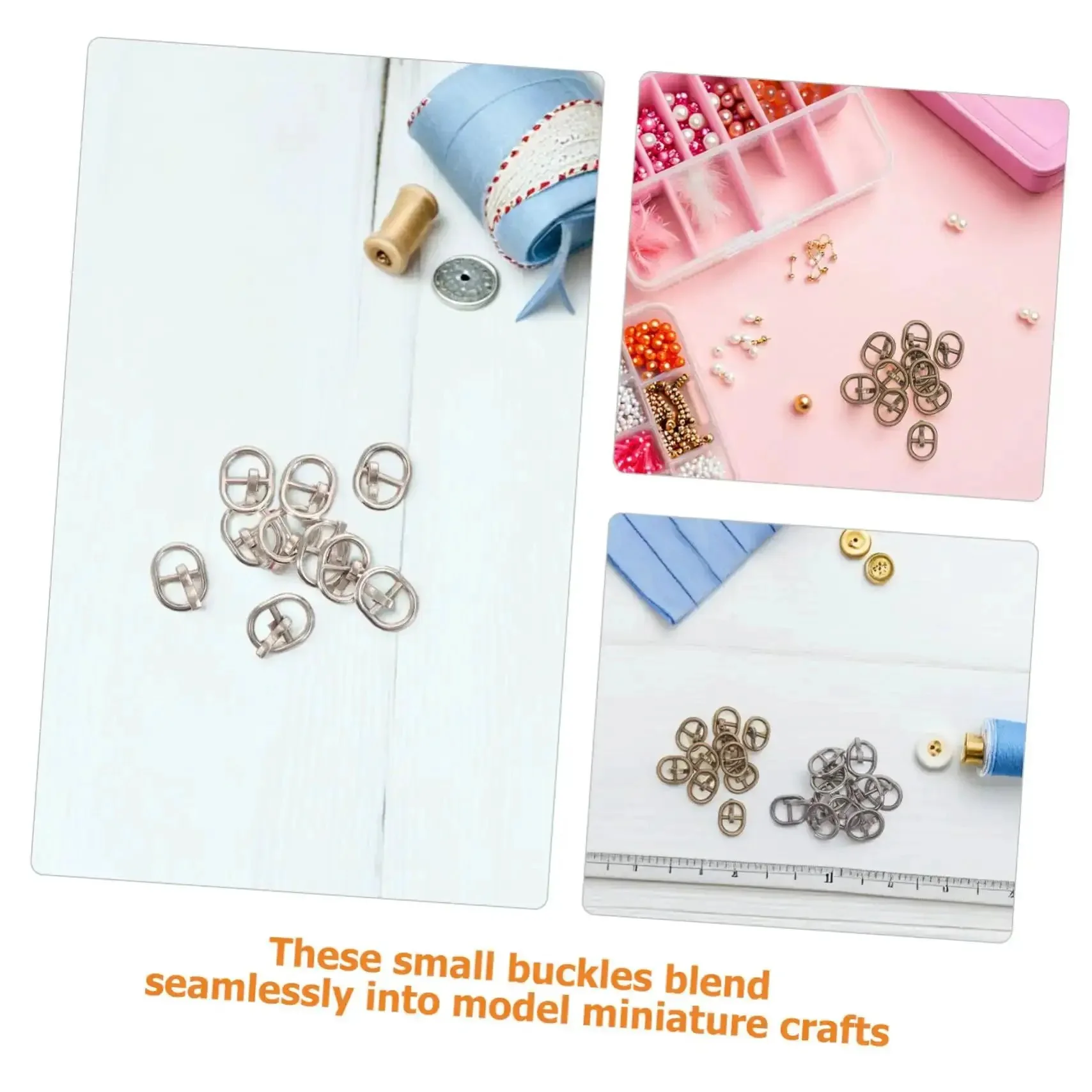 Mini Alloy Belt Buckles Set For Doll Clothes And Tiny Belts, 150 Pcs Small Single Prong Fasteners In Silver Gunmetal And Antique Bronze, DIY Crafting Sewing Accessories For Miniature Projects And Doll Fashion Fans - Image 8