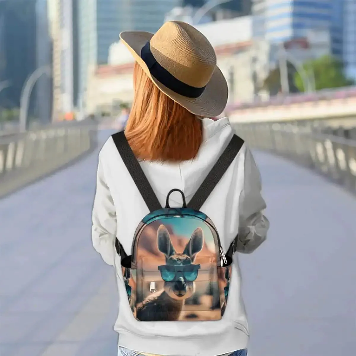 Mini Backpack Purse For Women With Adjustable Straps, Cute Daypack Carryall For Travel, Work Or School, Lightweight Soft Shoulder Bag, Kangaroo Pocket Sunglasses Holder, Multi Functional Casual Bag For Ladies - Image 2