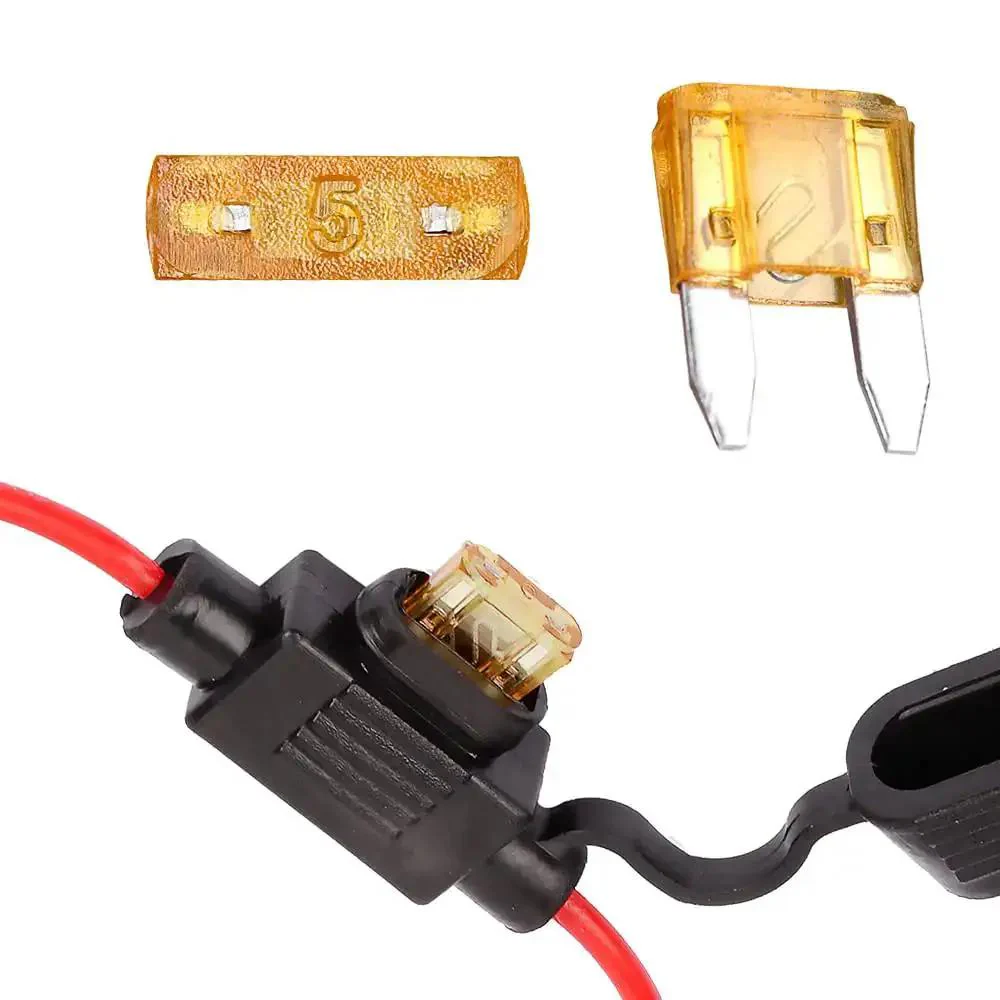 Mini Blade Fuse Holder 18 AWG Waterproof Inline Fuse Kit With 5A ATM Fuses 2 Pack For Cars Trucks Audio Systems And DIY Electrical Projects Built To Last In Harsh Weather And Rough Road Environments With Tin Plated Copper Conductors - Image 2