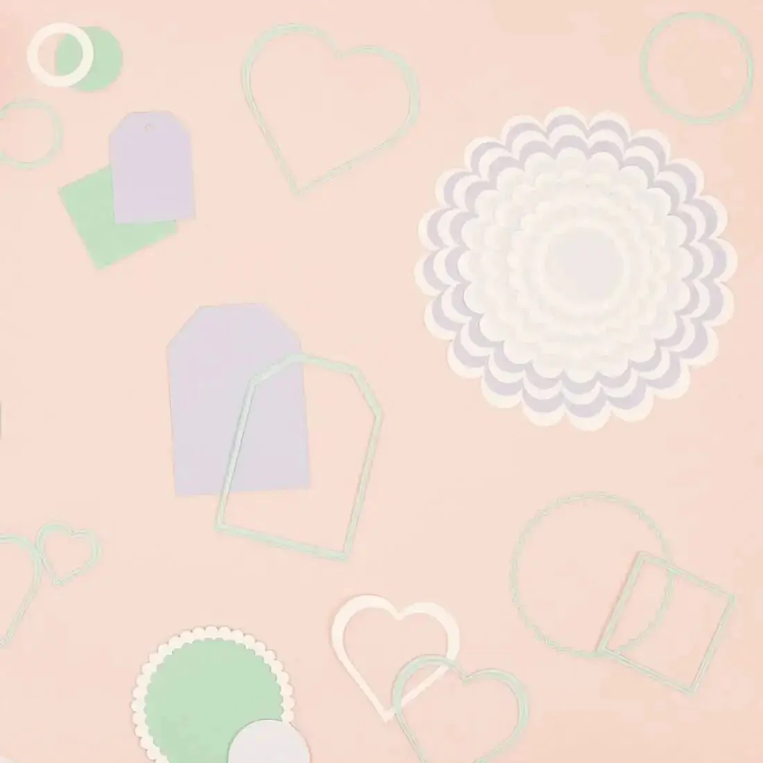 Mini Die Set For Scrapbooking And Card Making - 7 Scalloped Circle Dies, Perfect For Paper Cardstock EVA Foam Plastic And More, Sizes From 1 To 7 Cm, Easy Cut Craft Essentials For DIY Decorations And Invitations, Photo Albums, And Gift Tags - Image 7