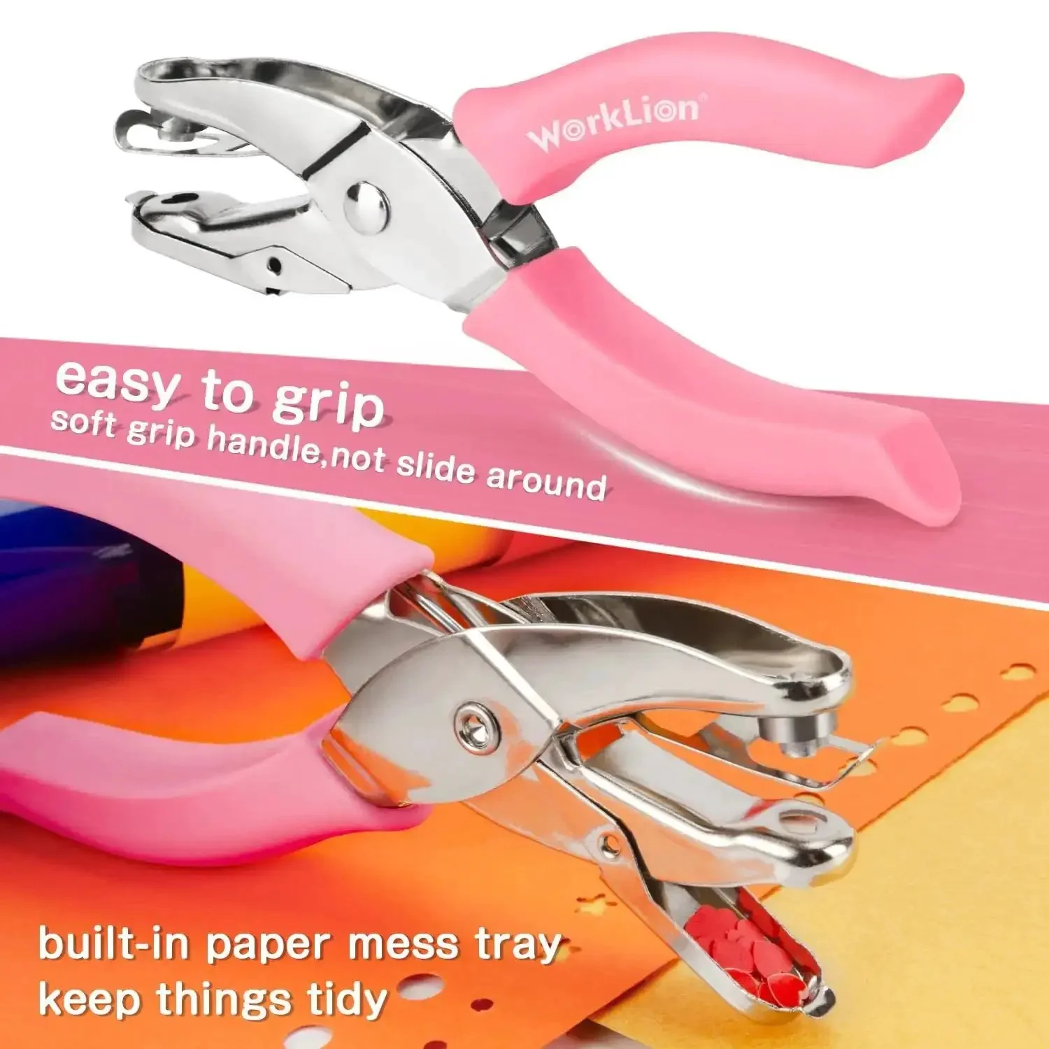 Mini Hole Punch Set 5 In 1 With Heart Star And Circle Punches For Paper Crafts Cards And DIY Projects One Quarter Inch One Eighth Inch One Sixteenth Inch Lightweight Durable Metal Kid Friendly School Office On The Go - Image 4