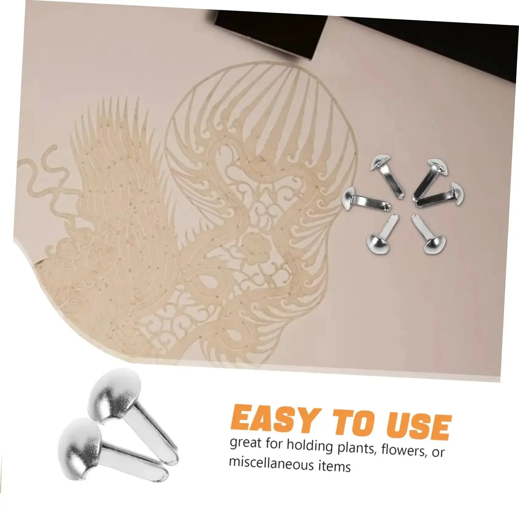 Mini Iron Brads For DIY Projects 100 Pack Paper Craft Fasteners For Shadow Puppet Making Kit And Scrapbooking Embellishments Repairs Metal Fasteners For Craft Junkies - Image 4