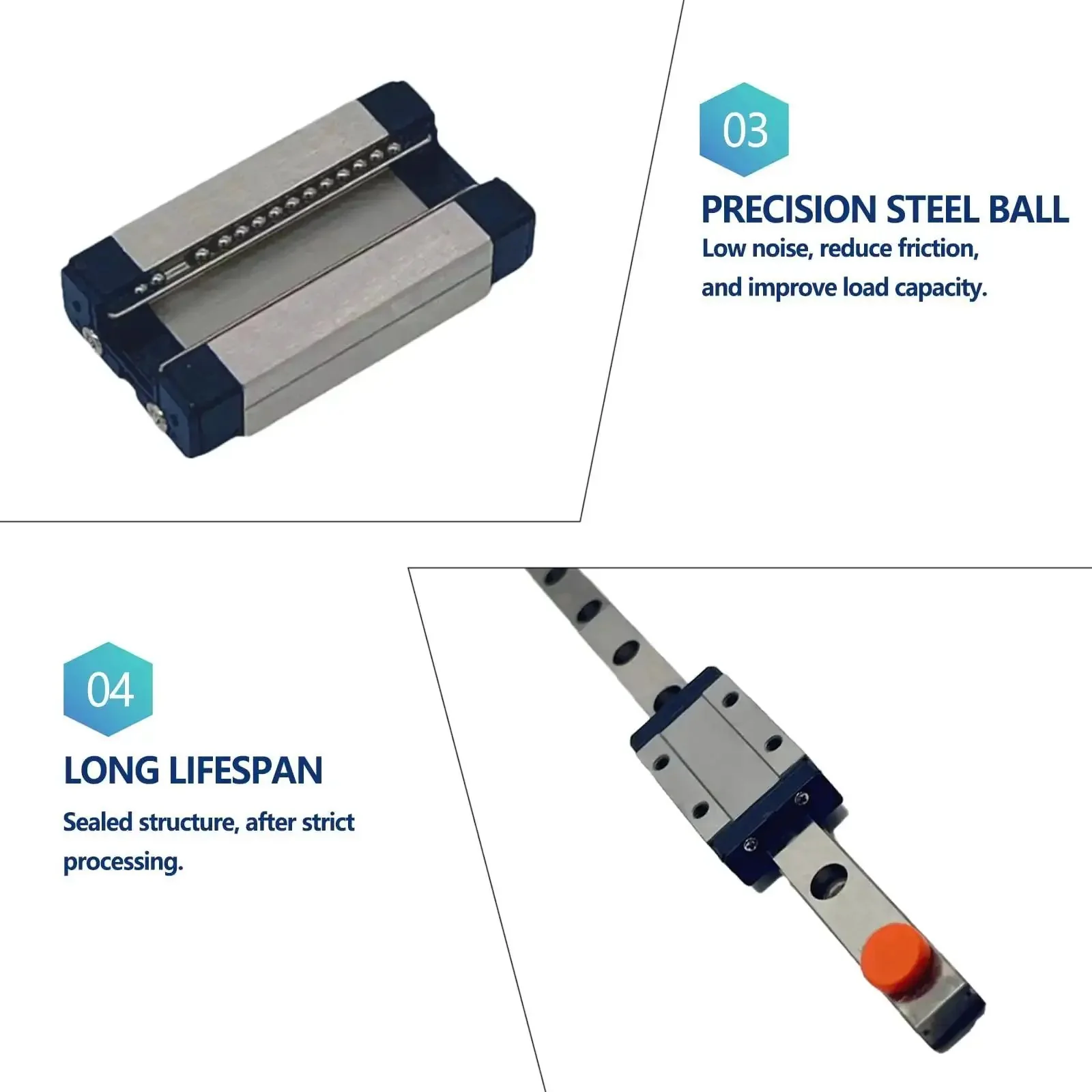 Mini Linear Guide Rail 400mm Pair With MGN9H Sliding Block For Dope Pro Grade Low Friction Whisper Quiet Linear Motion In 3D Printers CNC Machines Medical And Automation Gear - Image 3