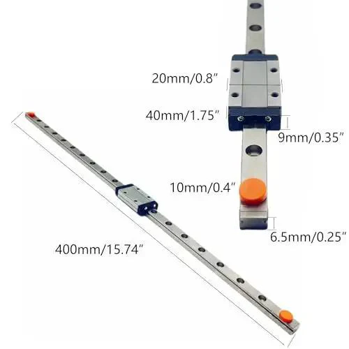 Mini Linear Guide Rail 400mm Pair With MGN9H Sliding Block For Dope Pro Grade Low Friction Whisper Quiet Linear Motion In 3D Printers CNC Machines Medical And Automation Gear - Image 7