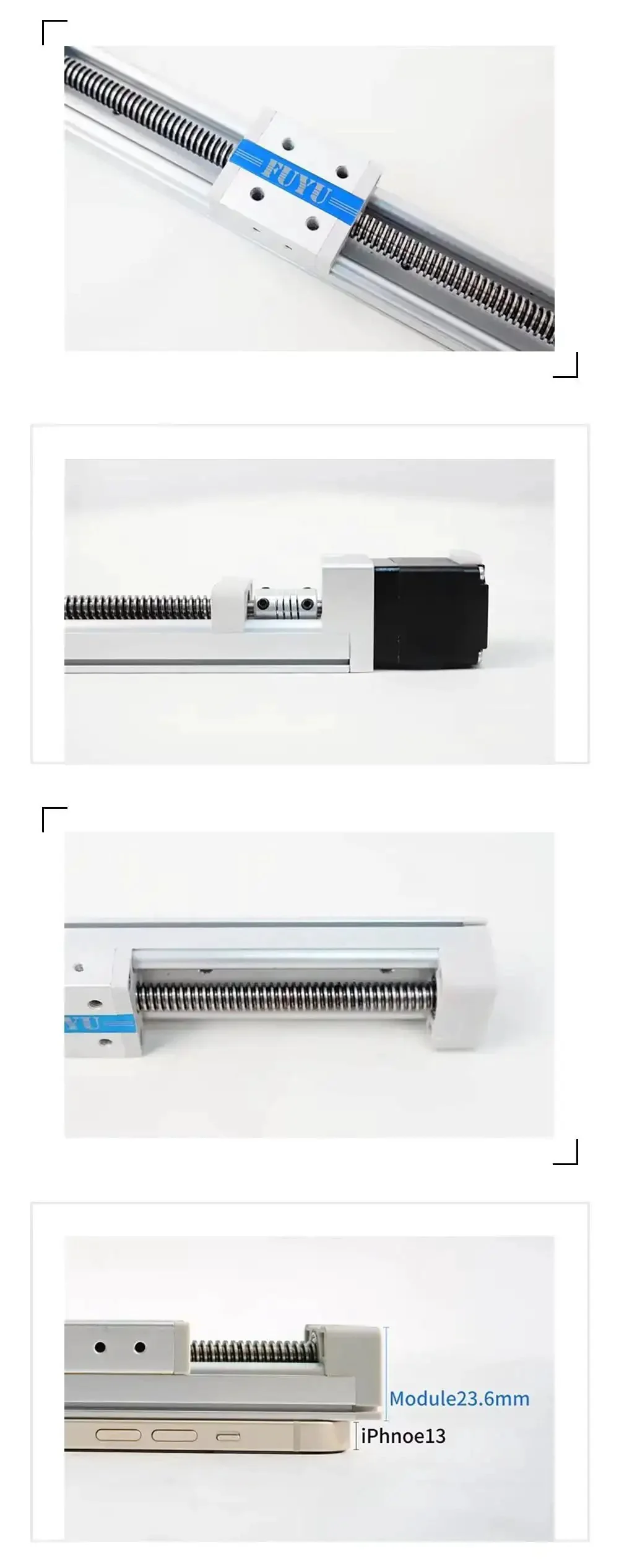 Mini Linear Rail Guide System For DIY CNC Sliders With 200mm Stroke Ladder Type Screw Linear Actuator Nema 11 Stepper Motor Aluminum Alloy Build High Precision 0.02mm Lightweight Motorized Slide Table For Small Projects - Image 5