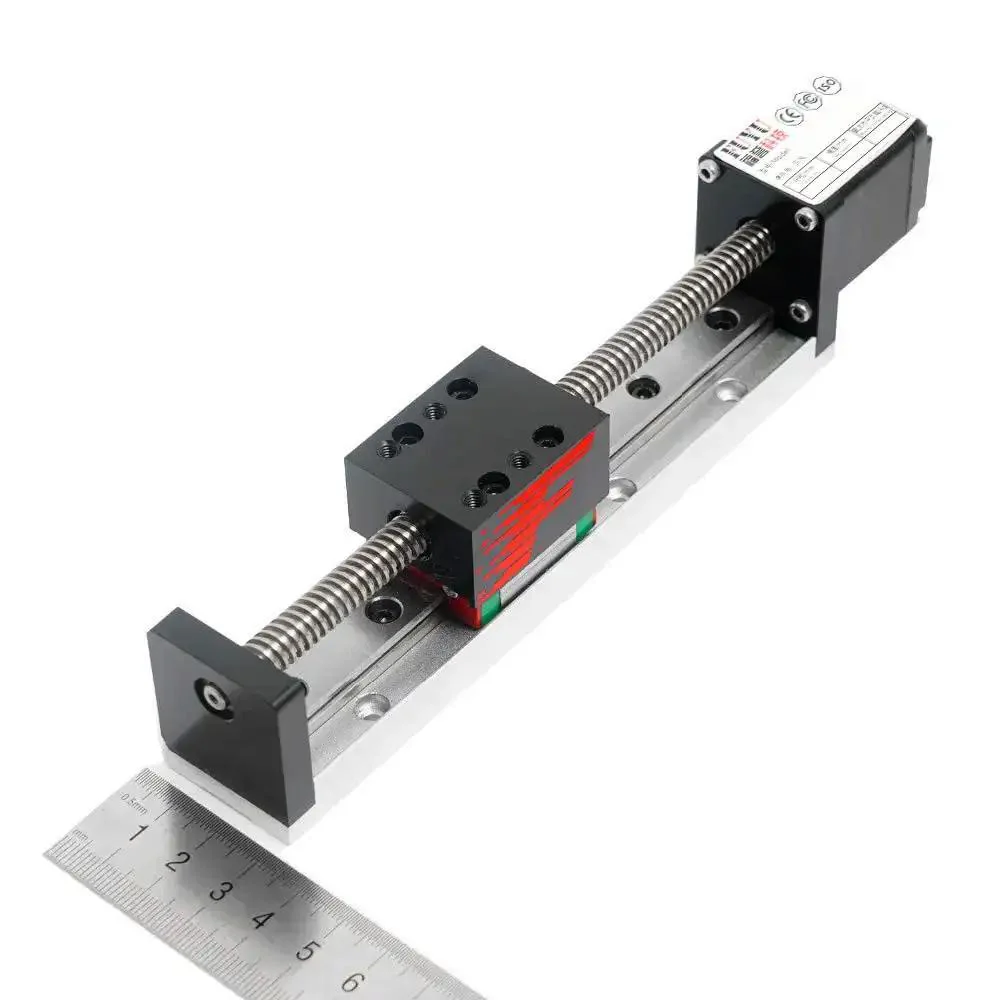Mini Linear Rail Slide Guide For CNC Motion Table With Nema 14 Stepper Motor, 50 To 300mm Stroke, 0.02mm Repeatability, 3kg Horizontal Load, 1kg Vertical Load, Plug And Play Setup, Rugged Motorized Linear Guide - Image 3