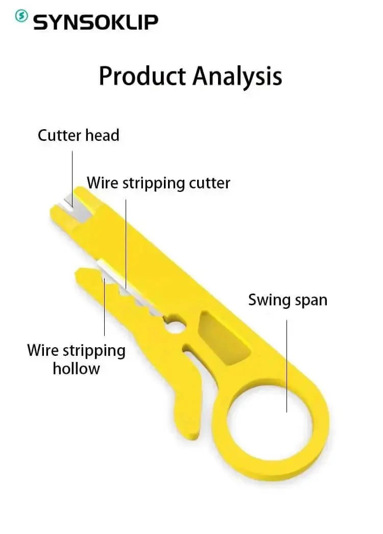 Mini Network Wire Stripper And Punch Down Cutter For Cat5 Cat5e And Cat6 RJ45 Cables Telephone And UTP Cables With A Pro Grade Steel Blade Pliers For Easy Insulation Stripping And Precise Crimping - Image 6