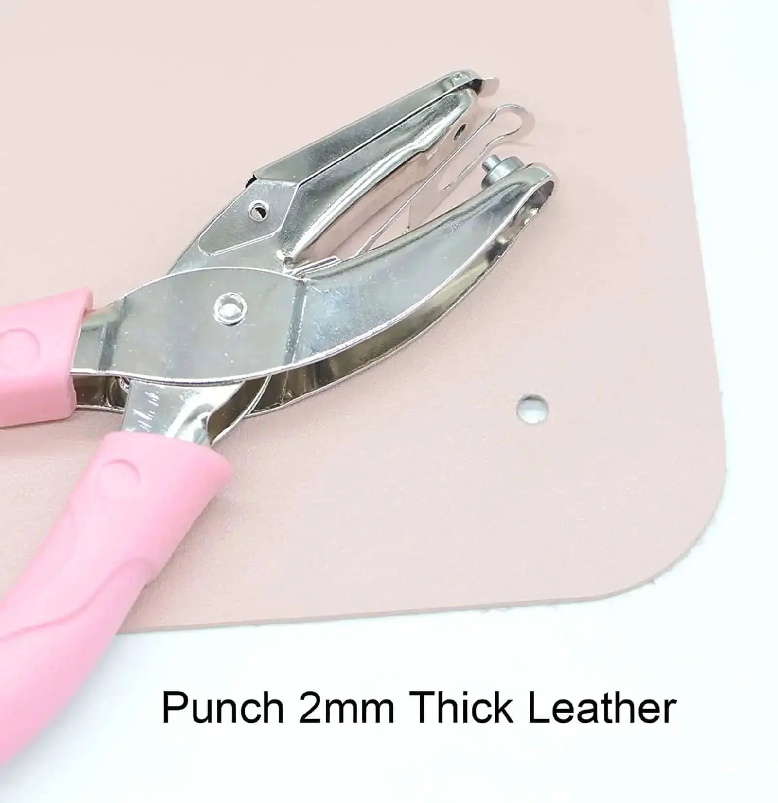 Mini One Quarter Inch Circle Hole Punch With Pink Soft Grip For DIY Craft Tags Clothing Tickets Scrapbooking Tool Puncher For Paper And Leather Up To 2mm Thick Easy Grip Durable Metal Build - Image 4
