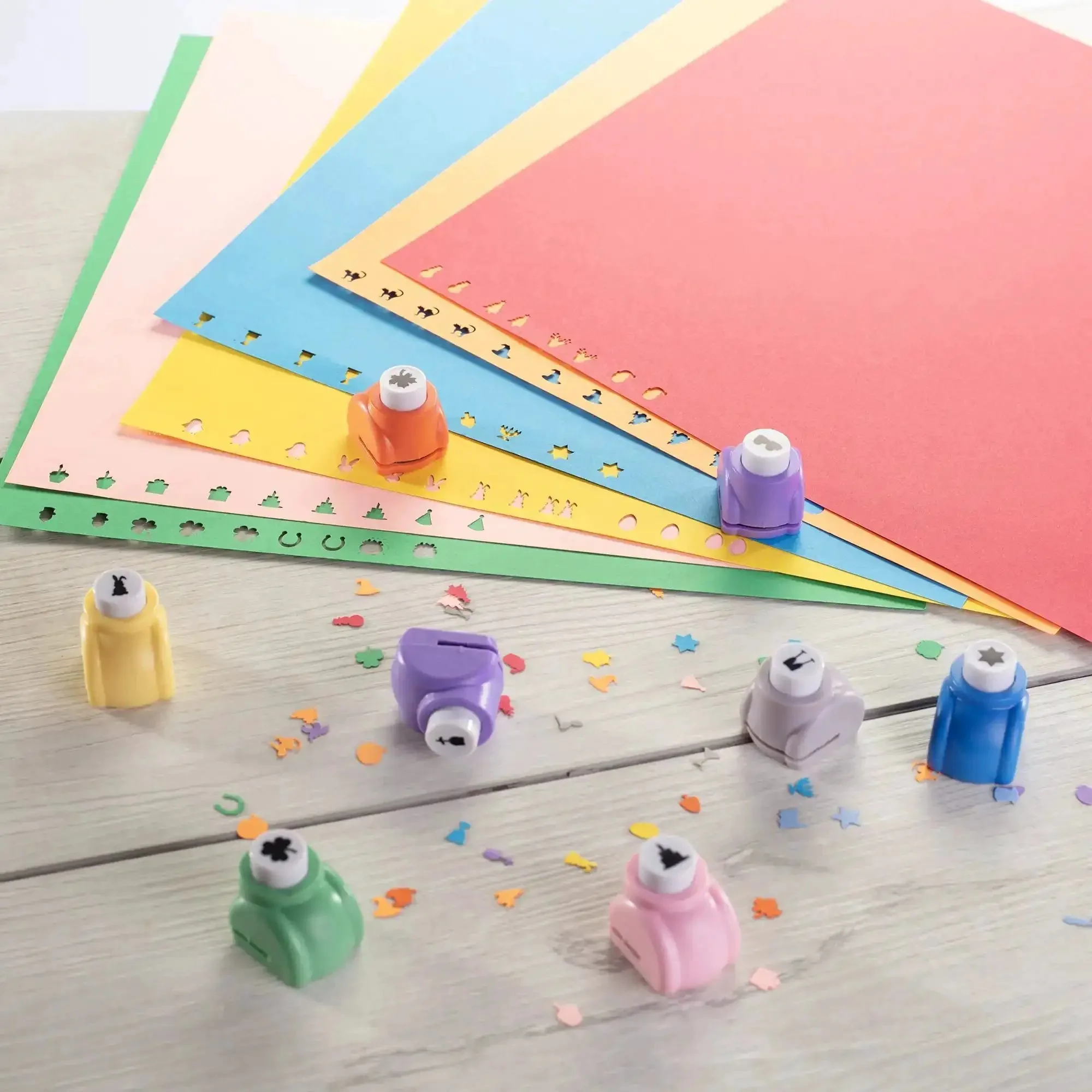 Mini Scrapbook Paper Hole Puncher Set With Forty Holiday Designs For Easter Christmas Thanksgiving Fourth Of July Halloween And More Perfect For DIY Confetti Card Making Invitations And Party Decor On The Go - Image 3