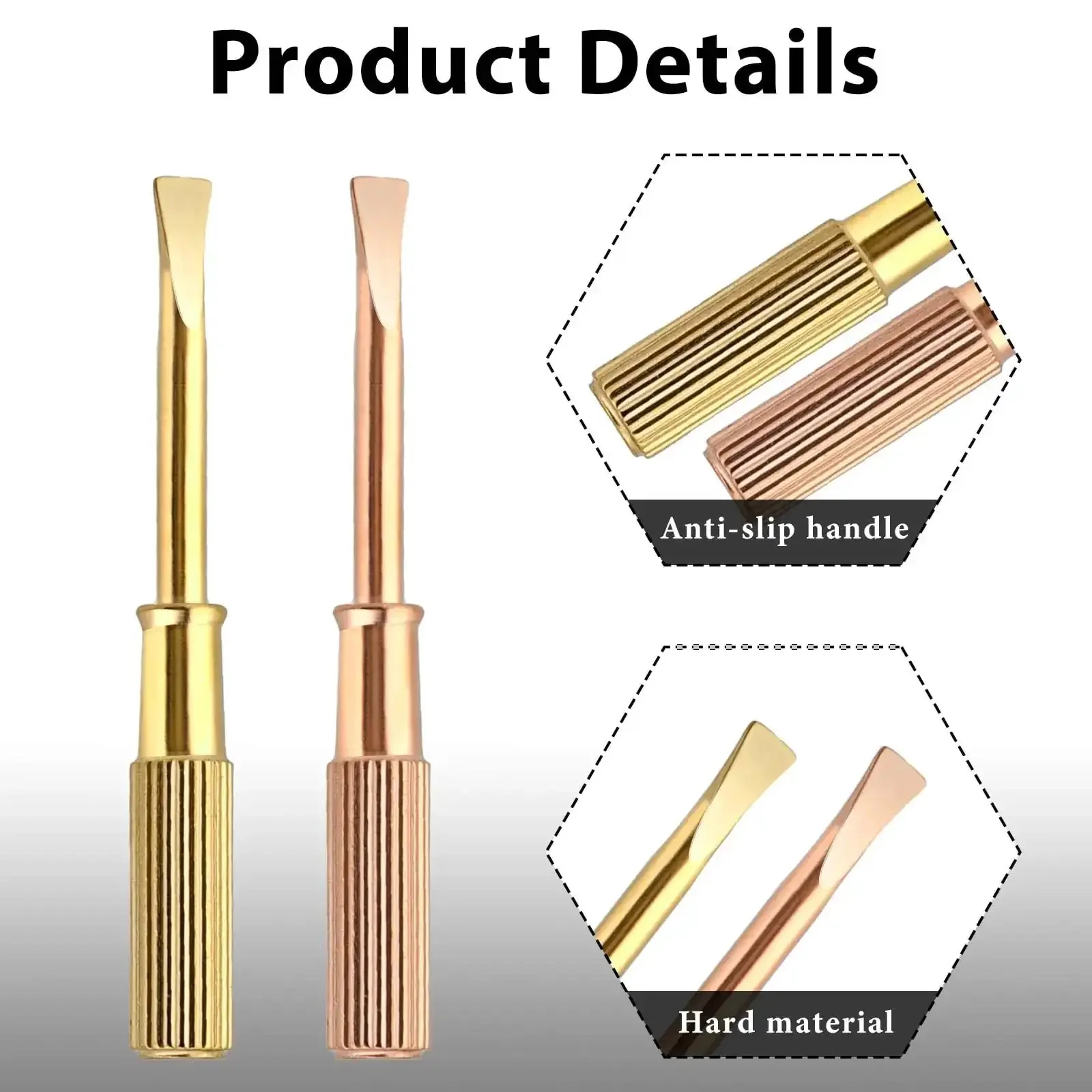 Mini Titanium Steel Bracelet Screwdriver Set For Jewelry Repair, Slotted Tool With Non Slip Handle, Perfectly Sized For Love Bracelets, Portable Gold And Rose Gold Finish, Handy DIY Fix Kit For Tiny Screws - Image 6