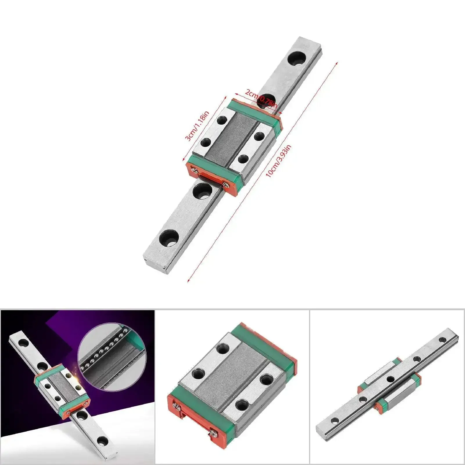Miniature 9mm Wide Rail Guide Slide Block With Steel Bearings, 2 Pieces, LML9B, Precision Sliding For CNC Machines, Automatic Equipment, And Precision Measuring Tools, Includes Easy Lubrication Inlet For Smooth Motion - Image 8