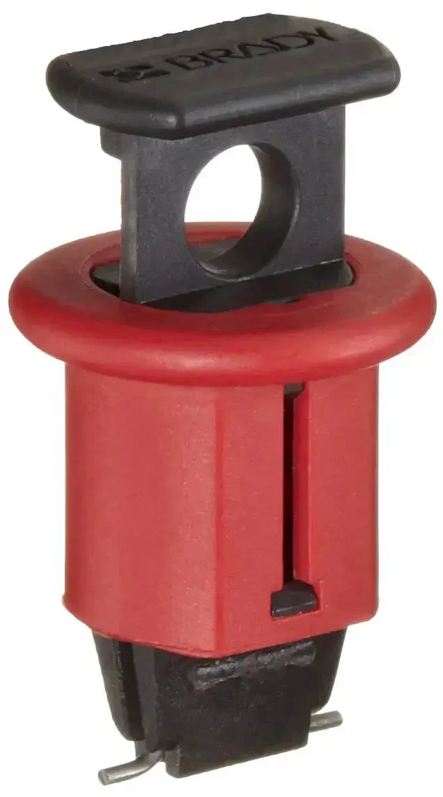 Miniature Circuit Breaker Lockout Pin-Out, Standard DIN Style, Compatible With 120/277 VAC European Machinery, Safe Lockout/Tagout Locking Device For Industrial Equipment, Pack Of 1