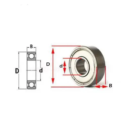 Miniature Deep Groove Ball Bearing 629ZZ 9x26x8mm Shielded Set of 4 or 6 Pieces Carbon Steel Precision Bearings for Hobbyists RC and Small Machinery High Load Capacity Low Friction - Image 4