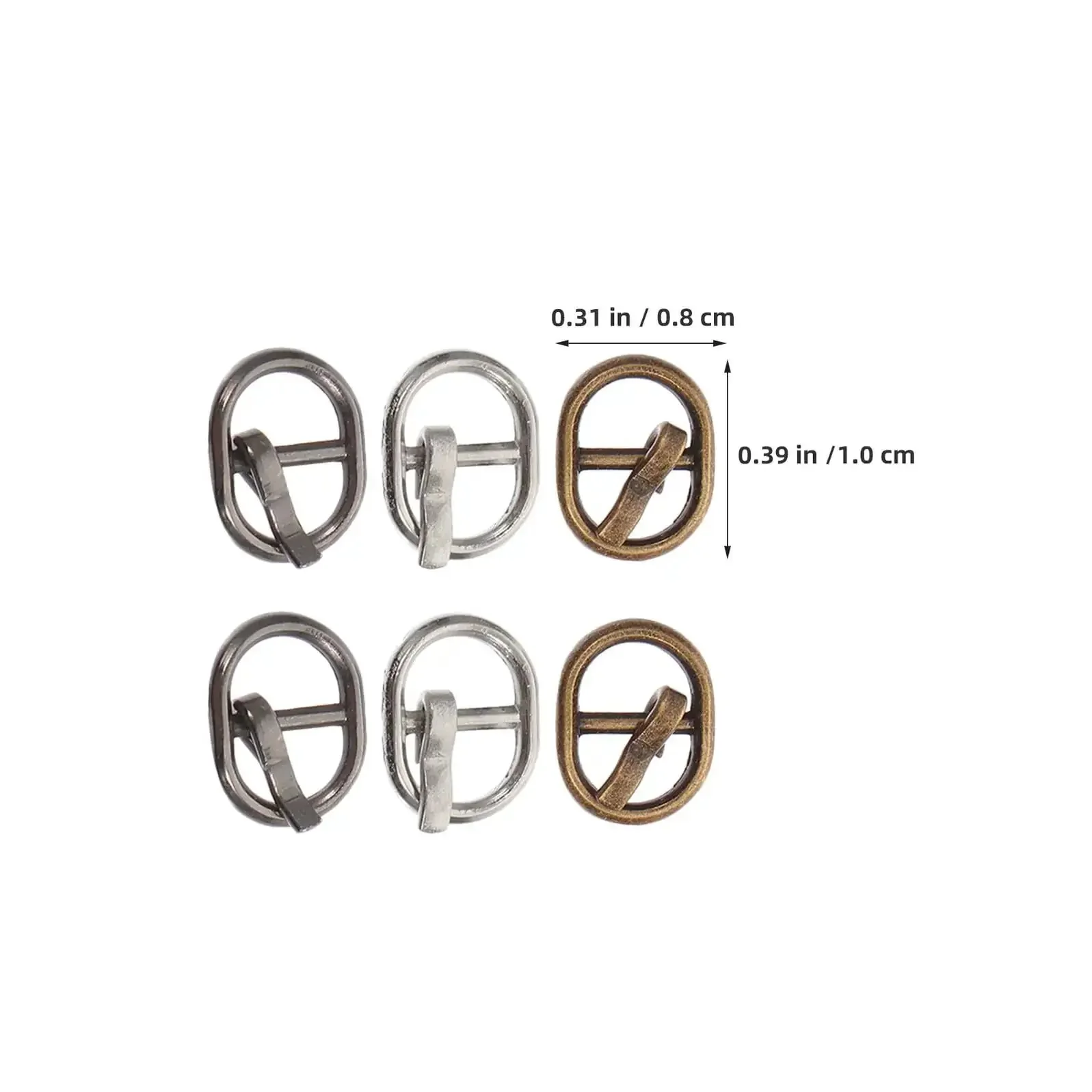 Miniature Doll Belt Buckles Set 150 Pieces Alloy Locking Buckles In Silver, Gunmetal, And Antique Copper For Do It Yourself Doll Clothes, Crafts, And Mini Sewing Projects - Image 9