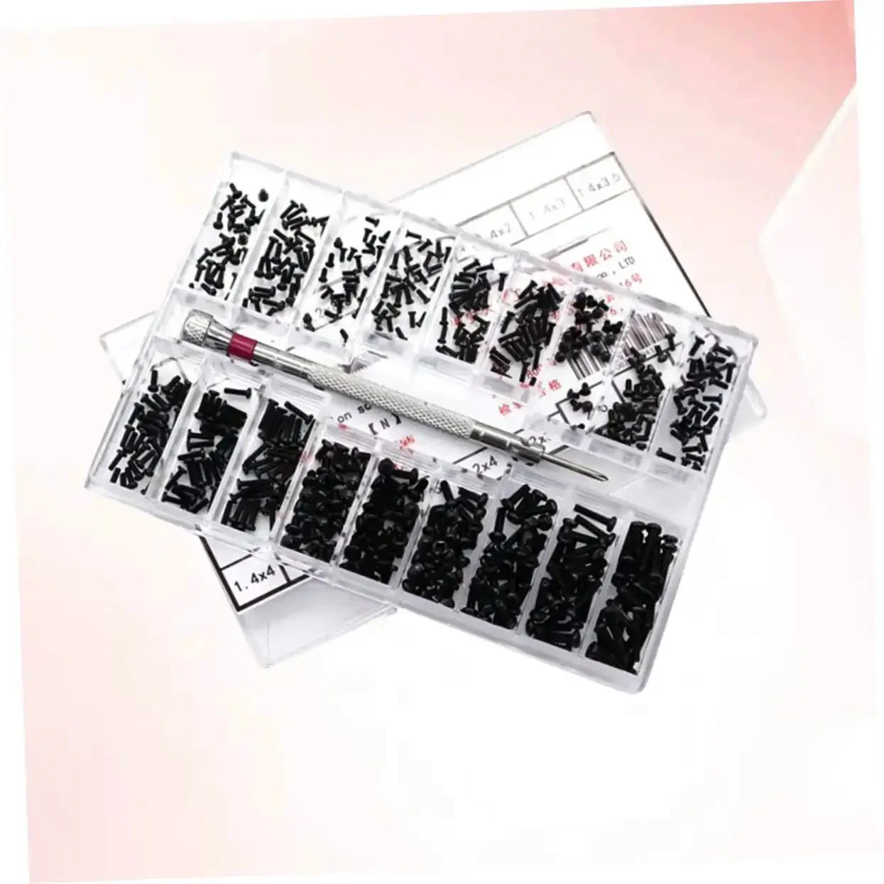 Miniature Flat Head Screw Set For Eyeglasses, Watches, And Electronics, 18-Piece Carbon Steel Screws In A Portable Organizer Case, Your Go-To DIY Kit For Laptop Repairs And Small Electronics Projects - Image 4