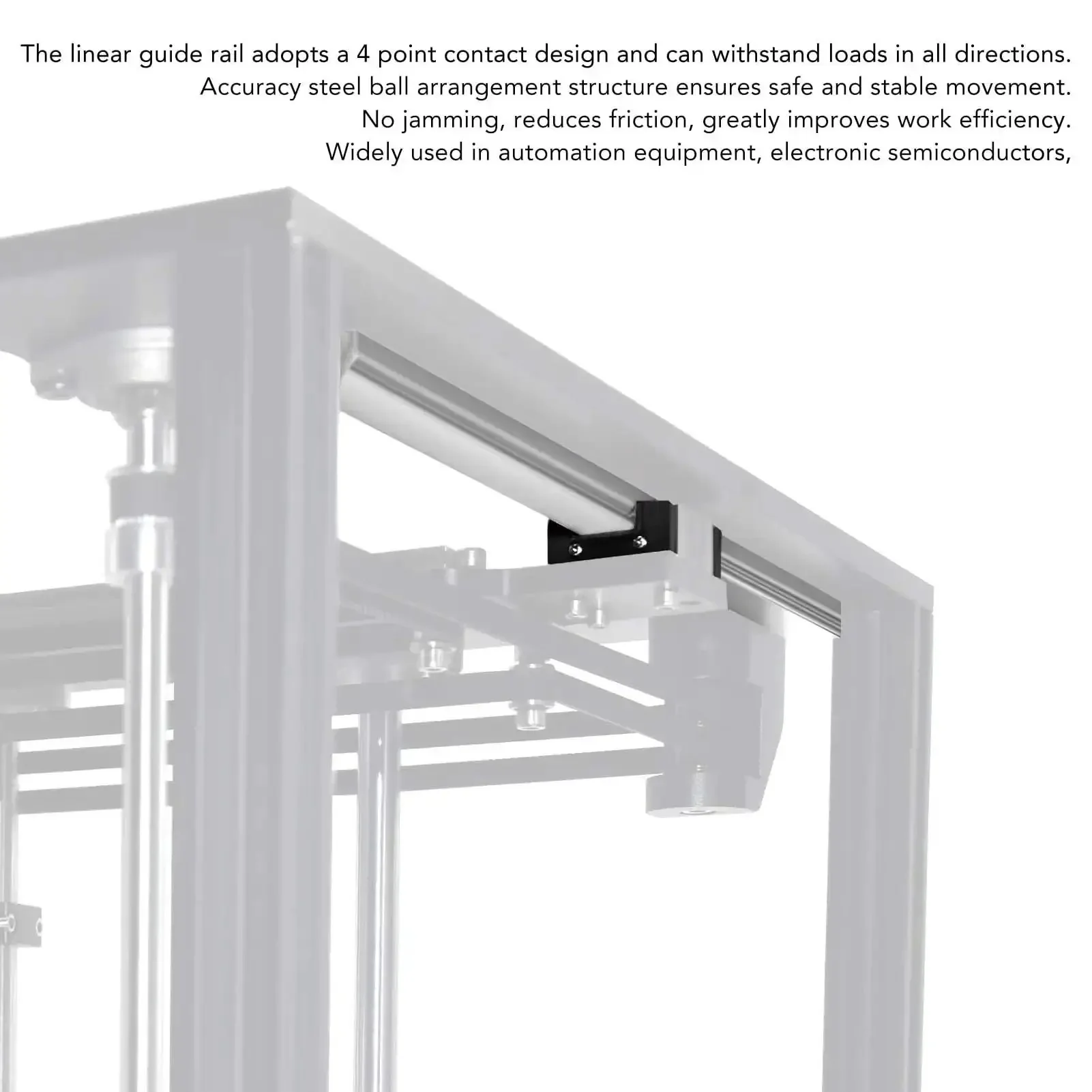 Miniature Linear Guide Rail Kit With 2 Slide Blocks For 3D Printers And CNC Machines, Stainless Steel Rail, 100mm Length, Heavy Duty Linear Bearing, 2.84 kN Dynamic Capacity, Durable Precision - Image 5