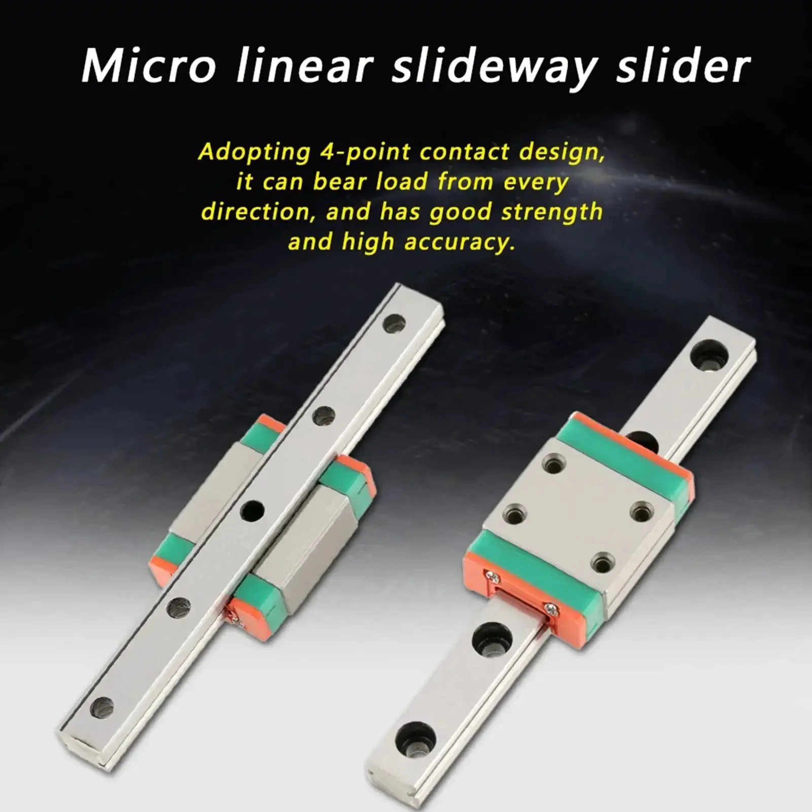 Miniature Linear Rail And Slider Set 7mm Wide With 70mm Travel High Precision Linear Motion Guide For Small Projects Budget Friendly Lightweight Yet Tough With 4 Point Contact And Ball Retainer For Easy Interchangeability - Image 9
